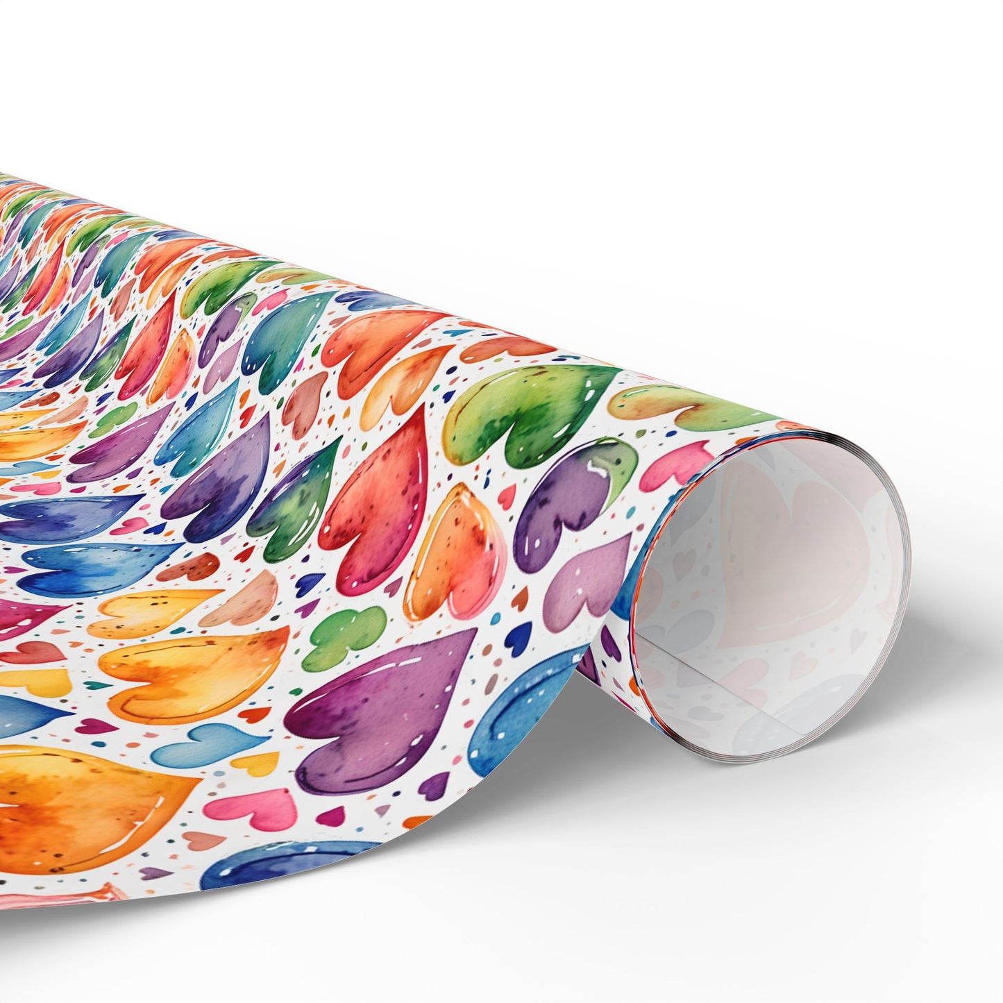Vibrant Multicolor Heart Wrapping Paper