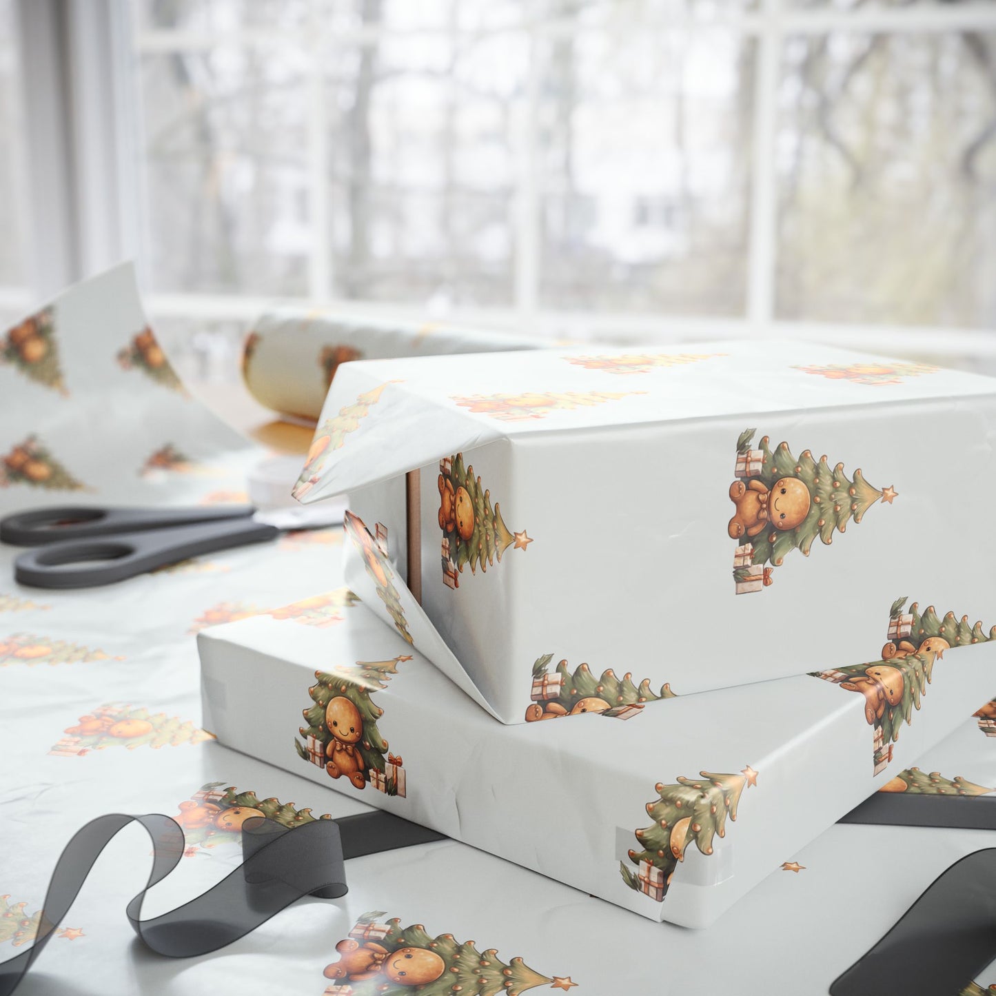 Snuggle & Sprinkle – Gingerbread Dreams Wrapping Paper