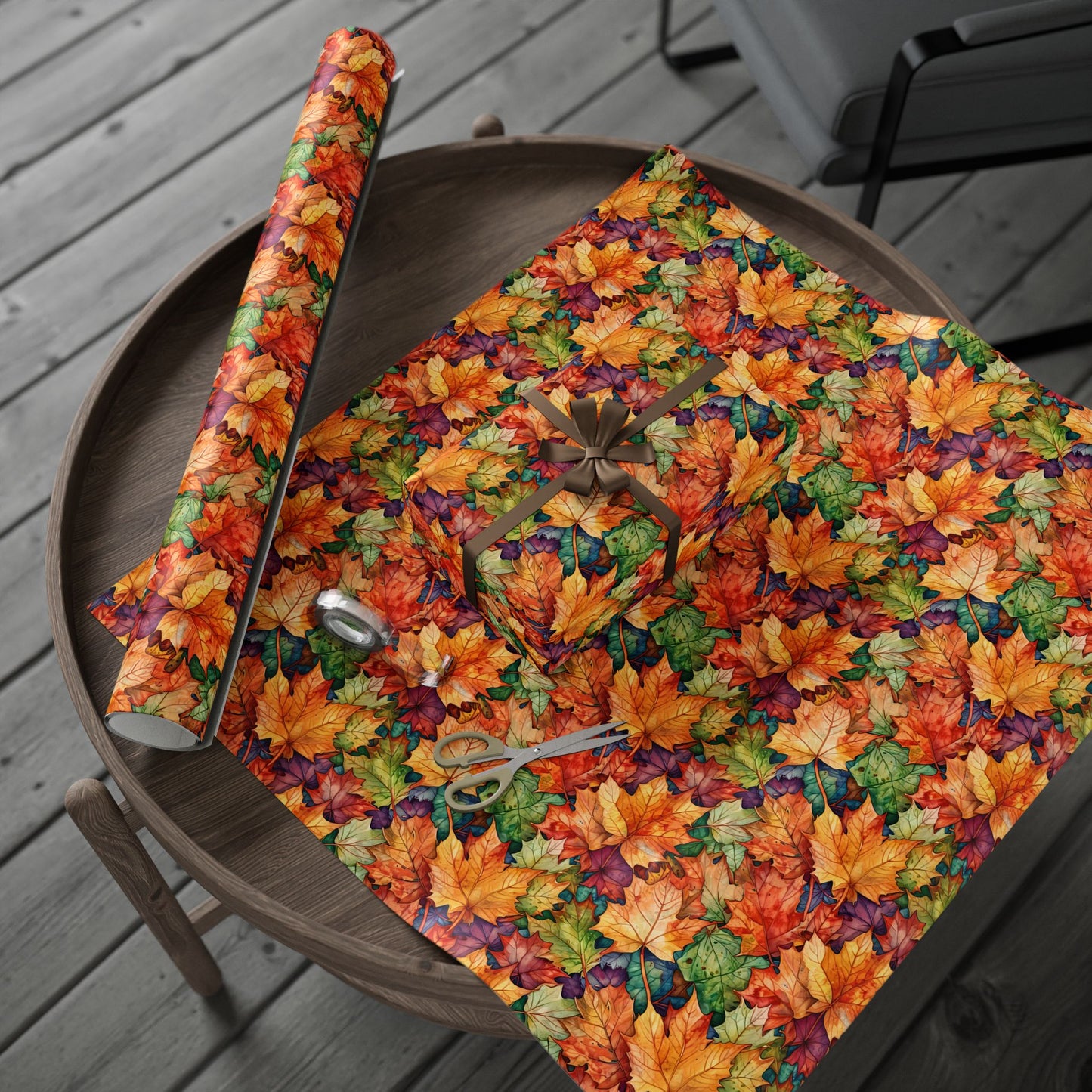 Fall Leaf Wrapping Papers, Autumn Gift Wrap