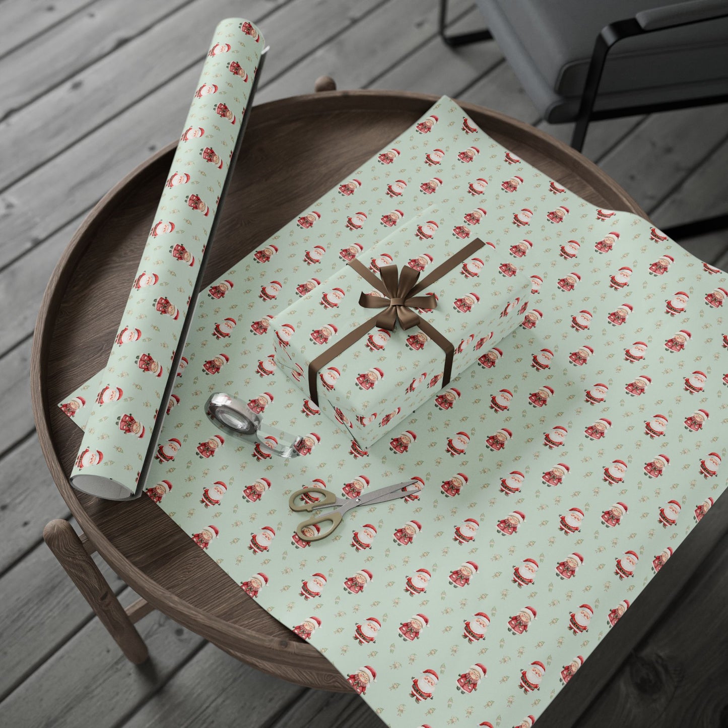 Mint to Be Merry – Santa & Mrs. Claus Wrapping Paper