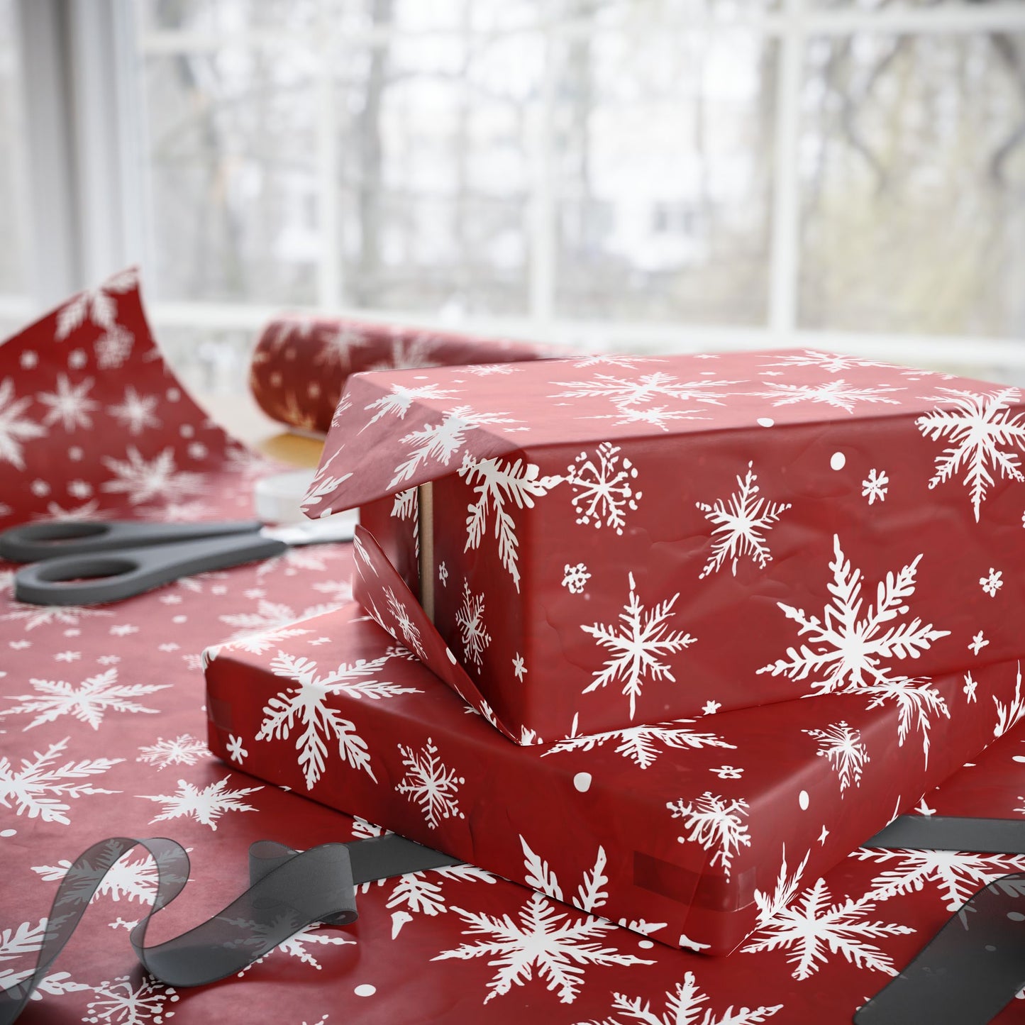 Blizzard Bling – Bold Snowflake Wrapping Paper