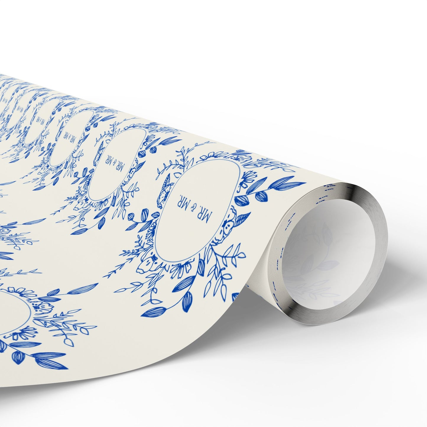 Mr. & Mr. Blue Gift Wrapping Paper