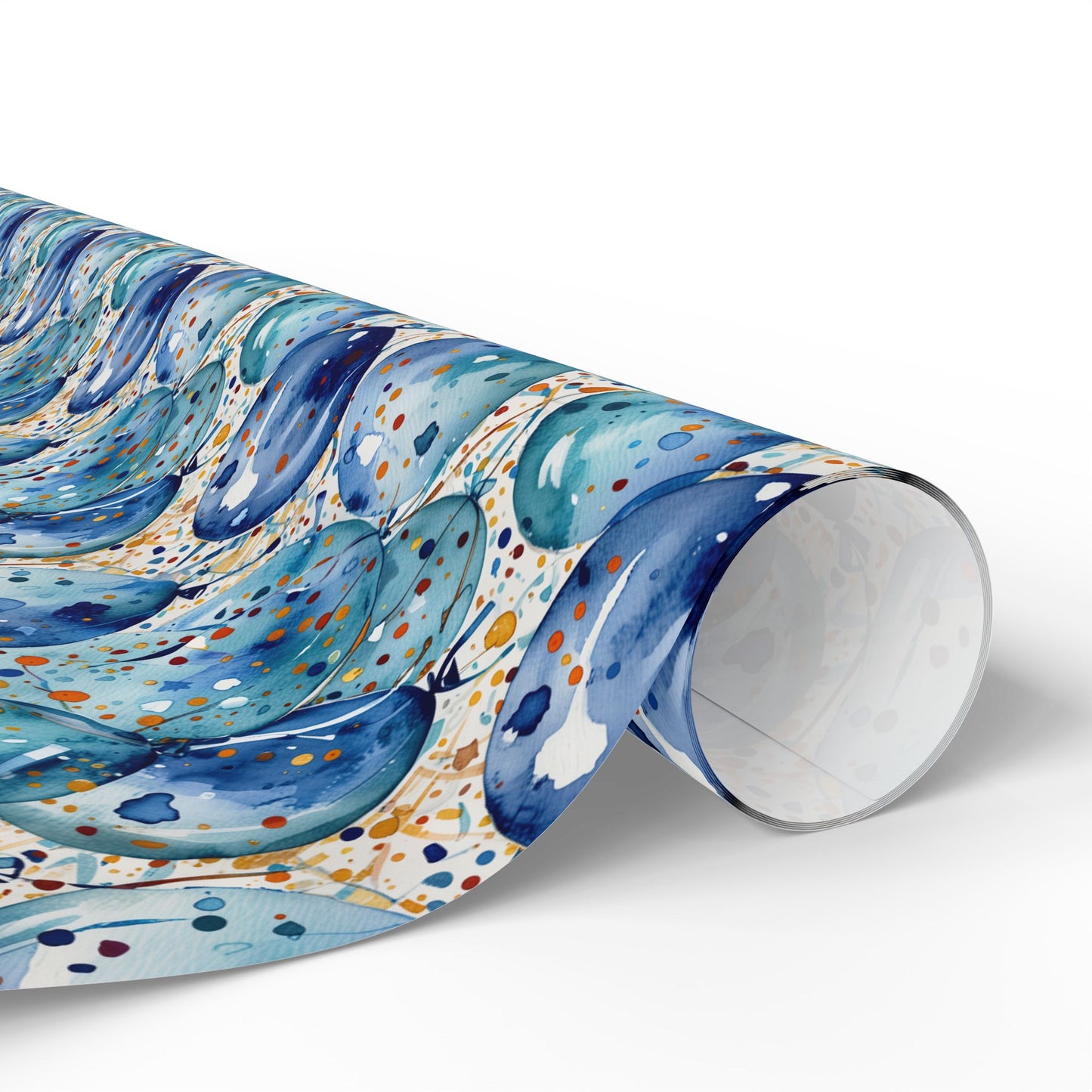 Artistic Blue Celebration Wrapping Papers