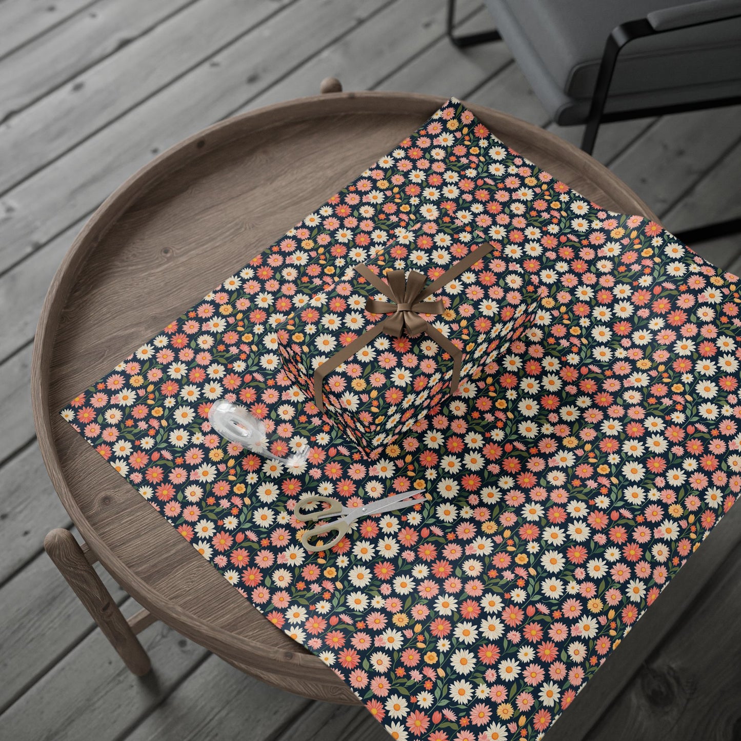 Colorful Daisy Floral Wrapping Paper