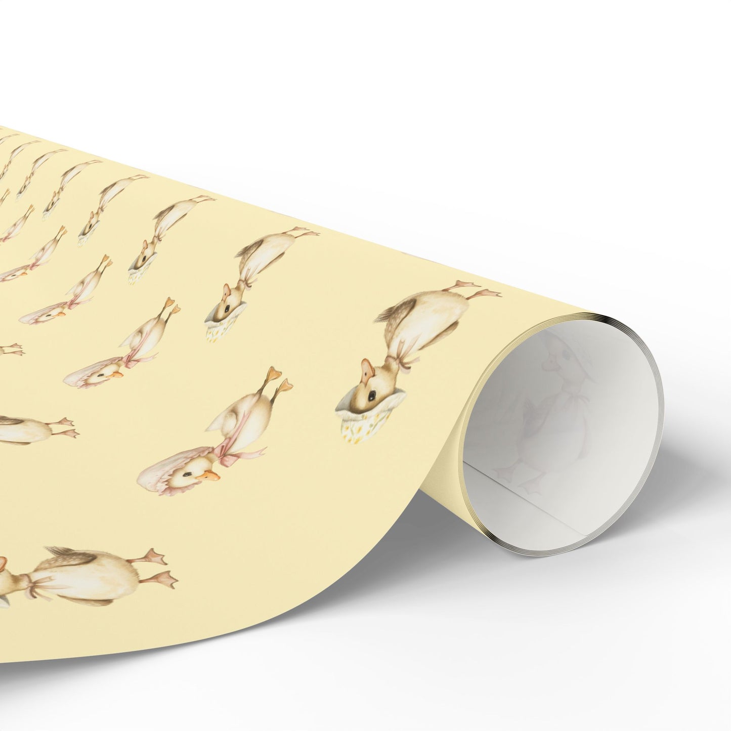 Charming Yellow Baby Duck Wrapping Paper