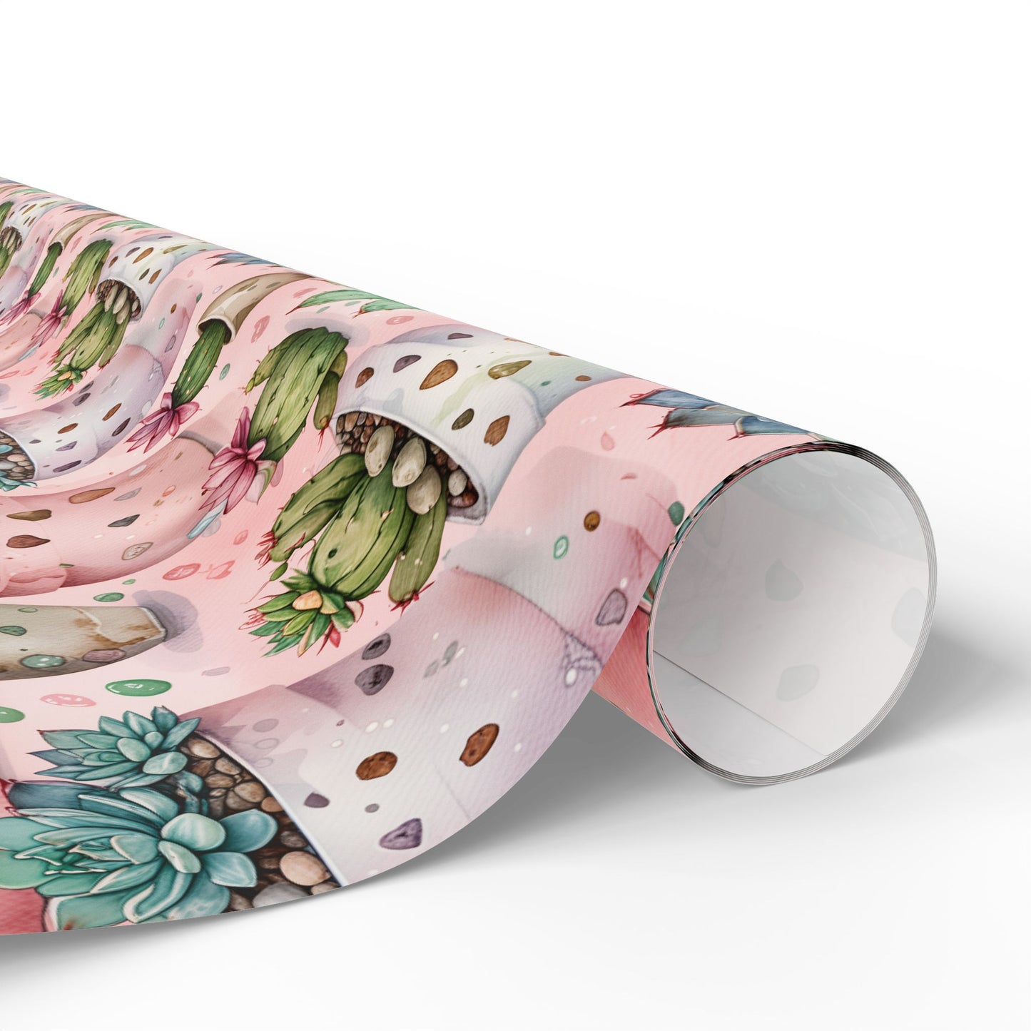 Pink Succulent Plant Gift Wrap