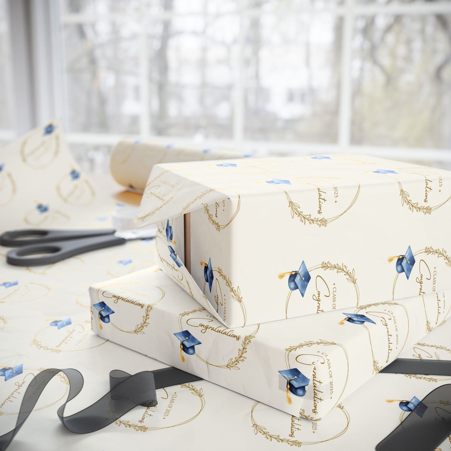 Elegant Class of 2025 Graduation Gift Wrapping