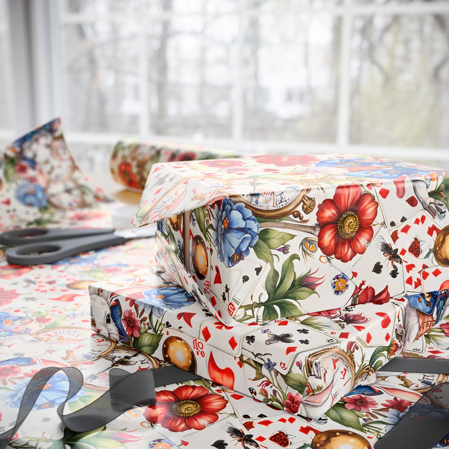 Unique Wonderland Gift Wrap - Winter White for a Tea Party