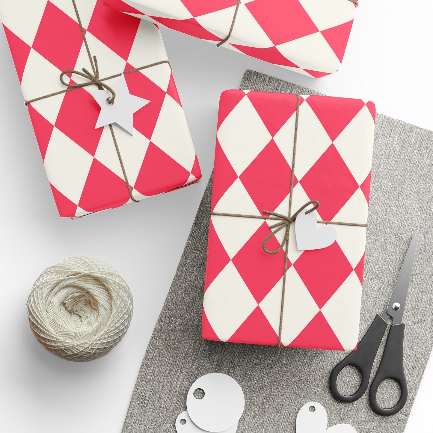 Pink Harlequin Gift Wrap