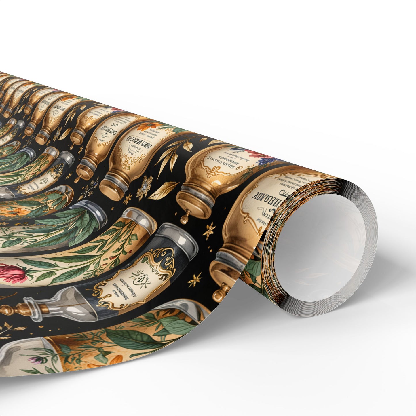 Wrapping Paper - Elegant Apothecary Vintage - Inspired Design