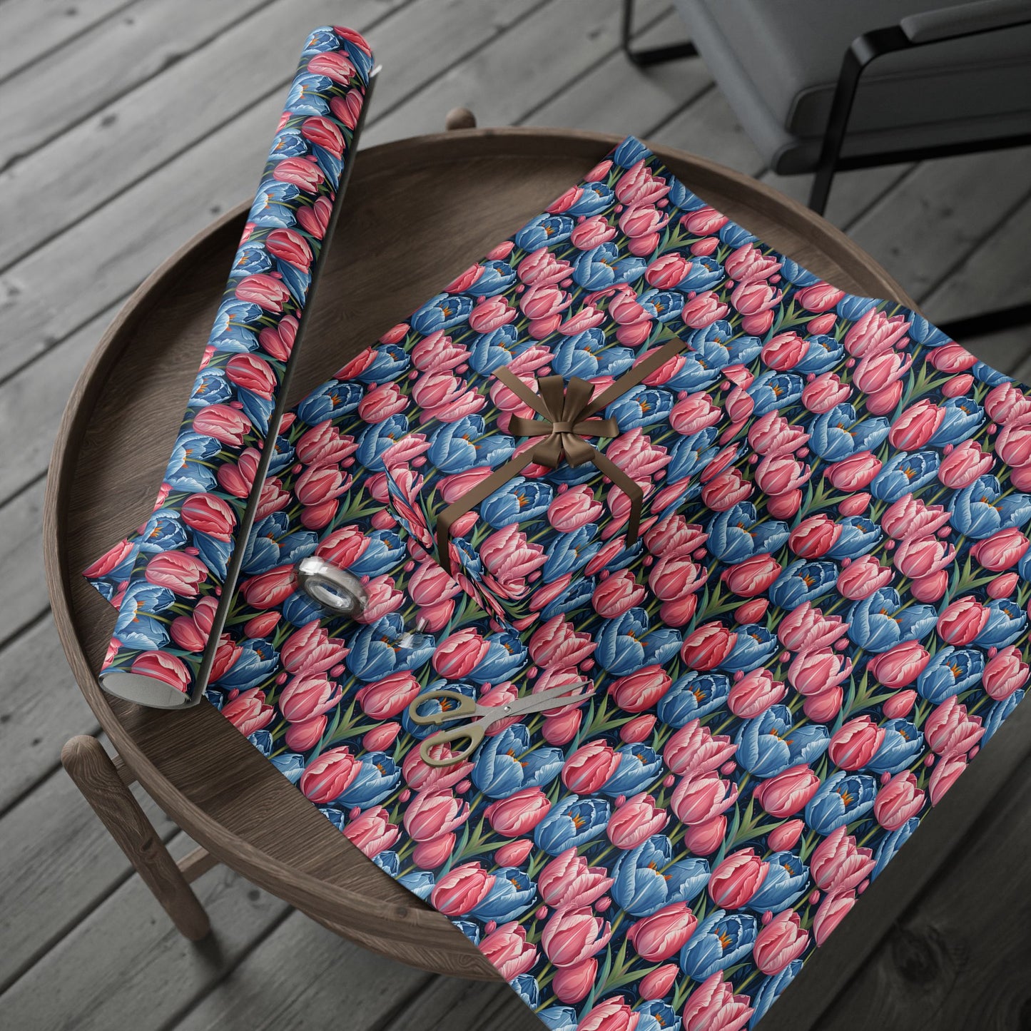 Vibrant Tulip Floral Wrapping Paper