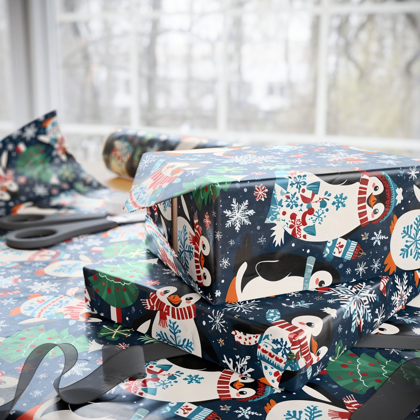 Waddle It Be? – Penguin Snow Party Wrapping Paper