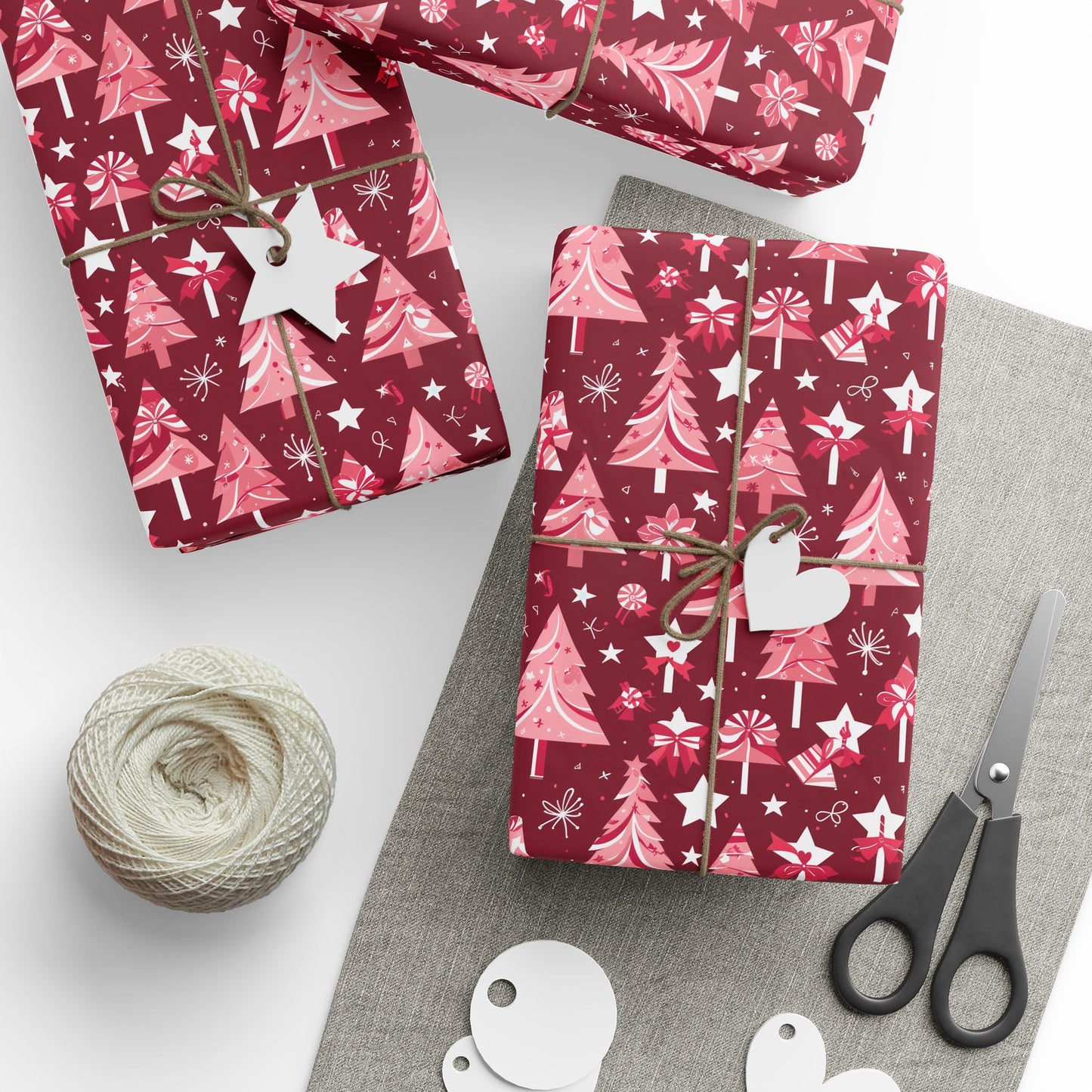 Peppermint Pop Parade – Bold Pink & Red Christmas Wrapping Paper