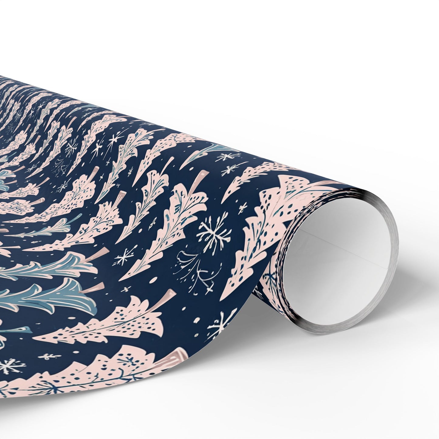 Elegant Pink & Navy Holiday Wrapping Papers