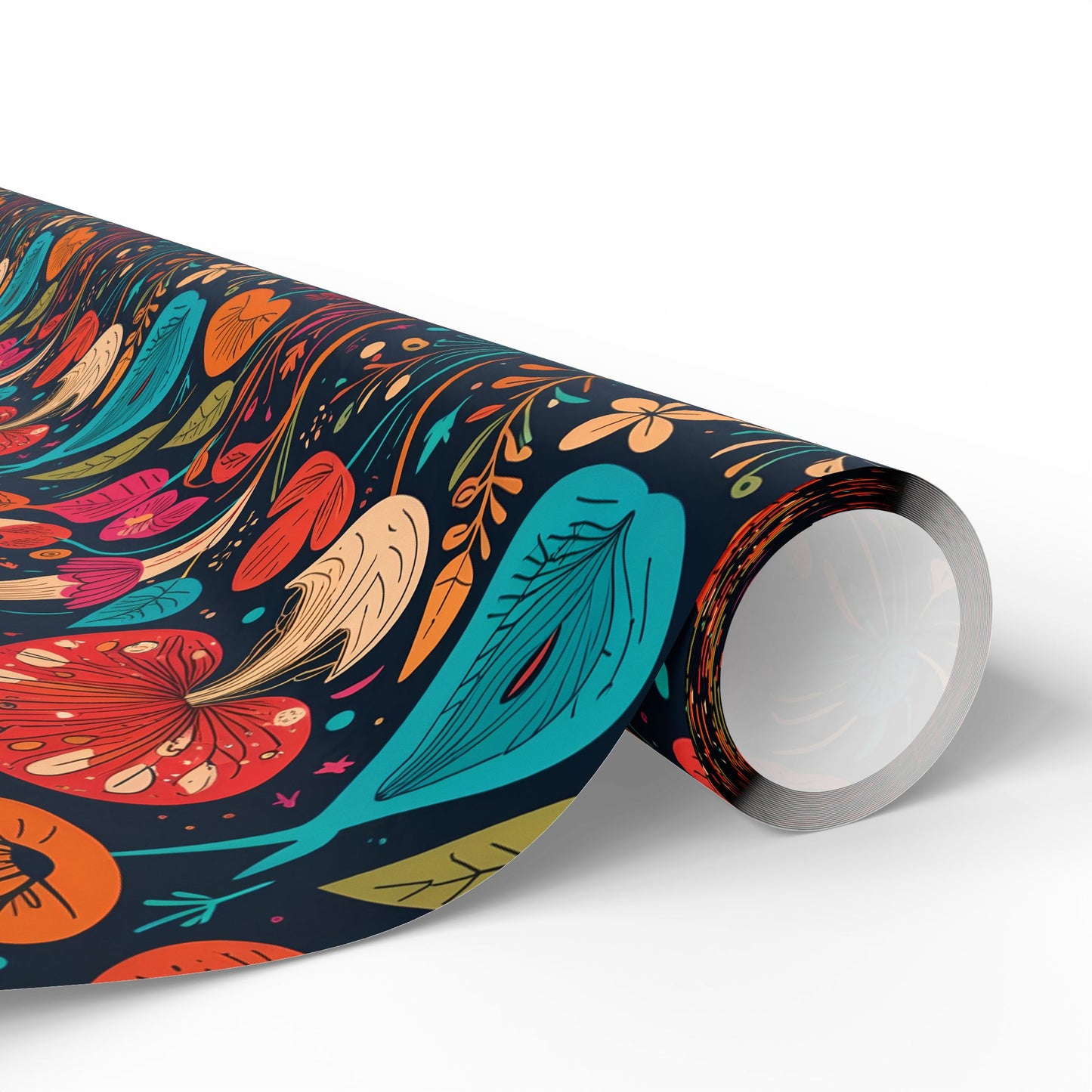 Retro Mushroom Motif Gift Wrap