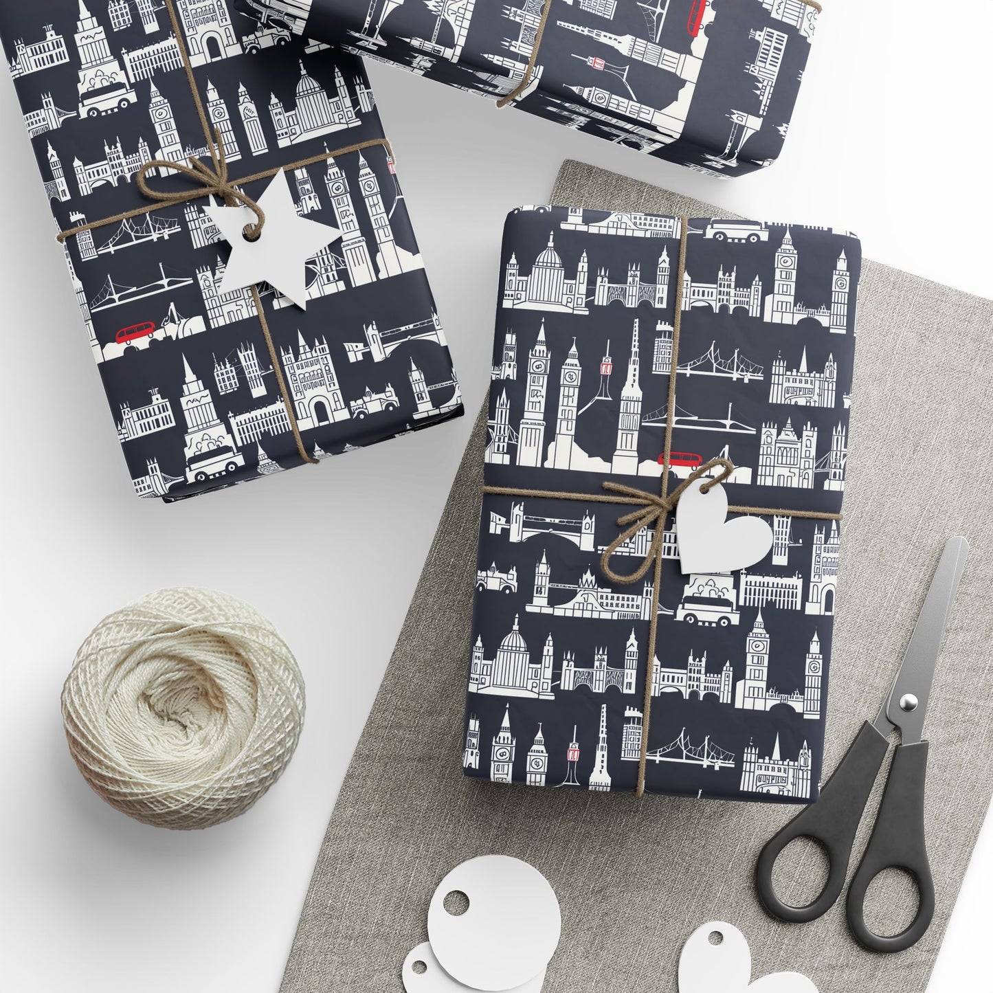 Cityscape Wrapping Paper – Elegant Gift Wrap for Holidays
