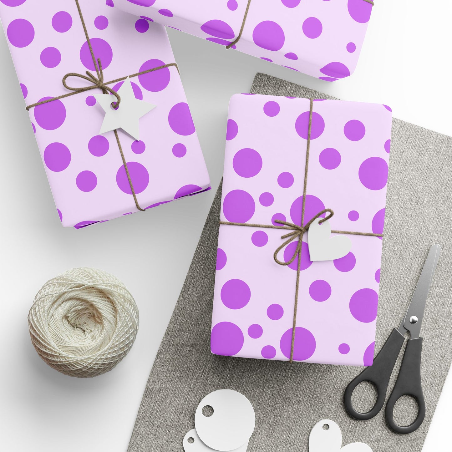 Playful Purple Polka Dot Wrapping Paper