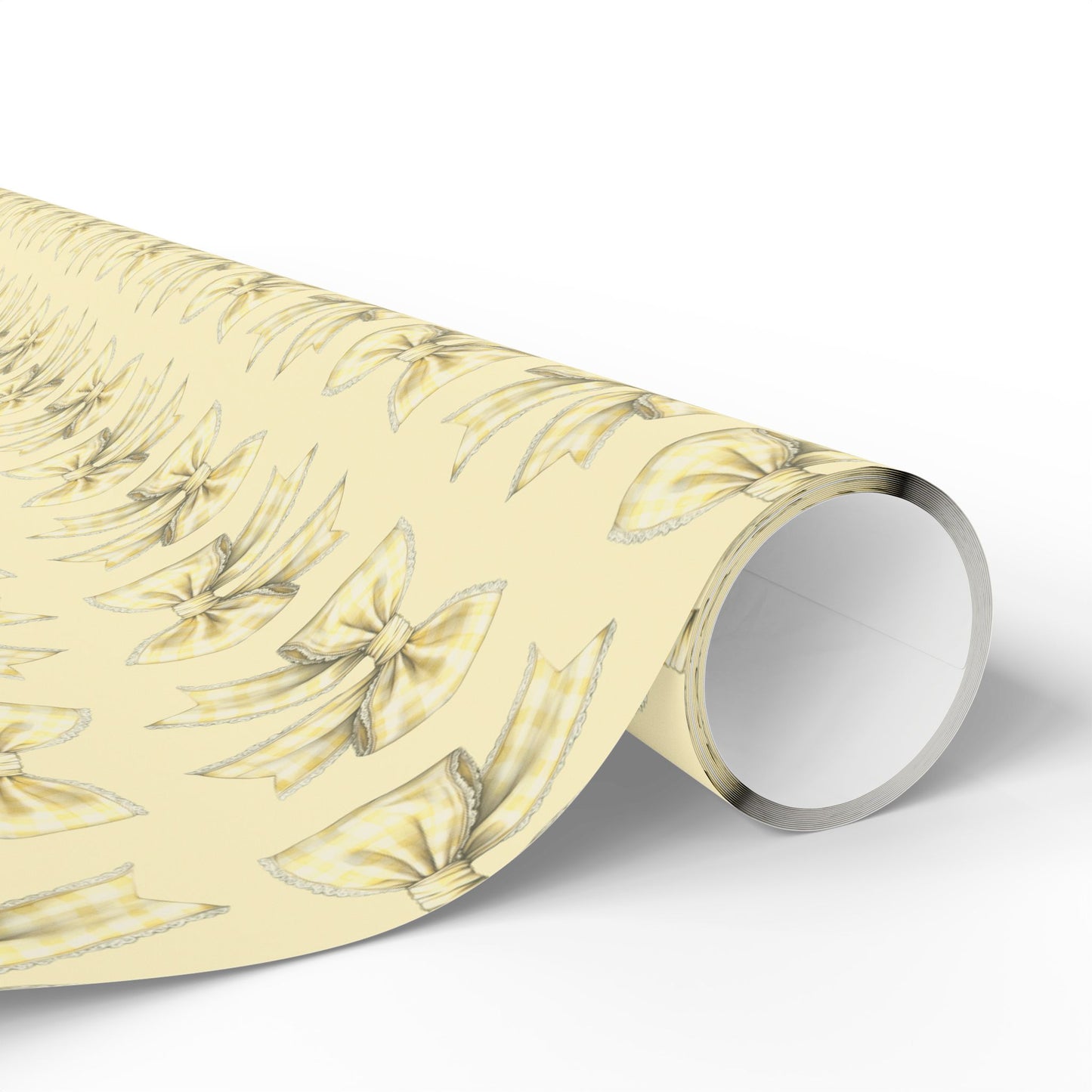 Charming Yellow Bow Gift Wrap Set