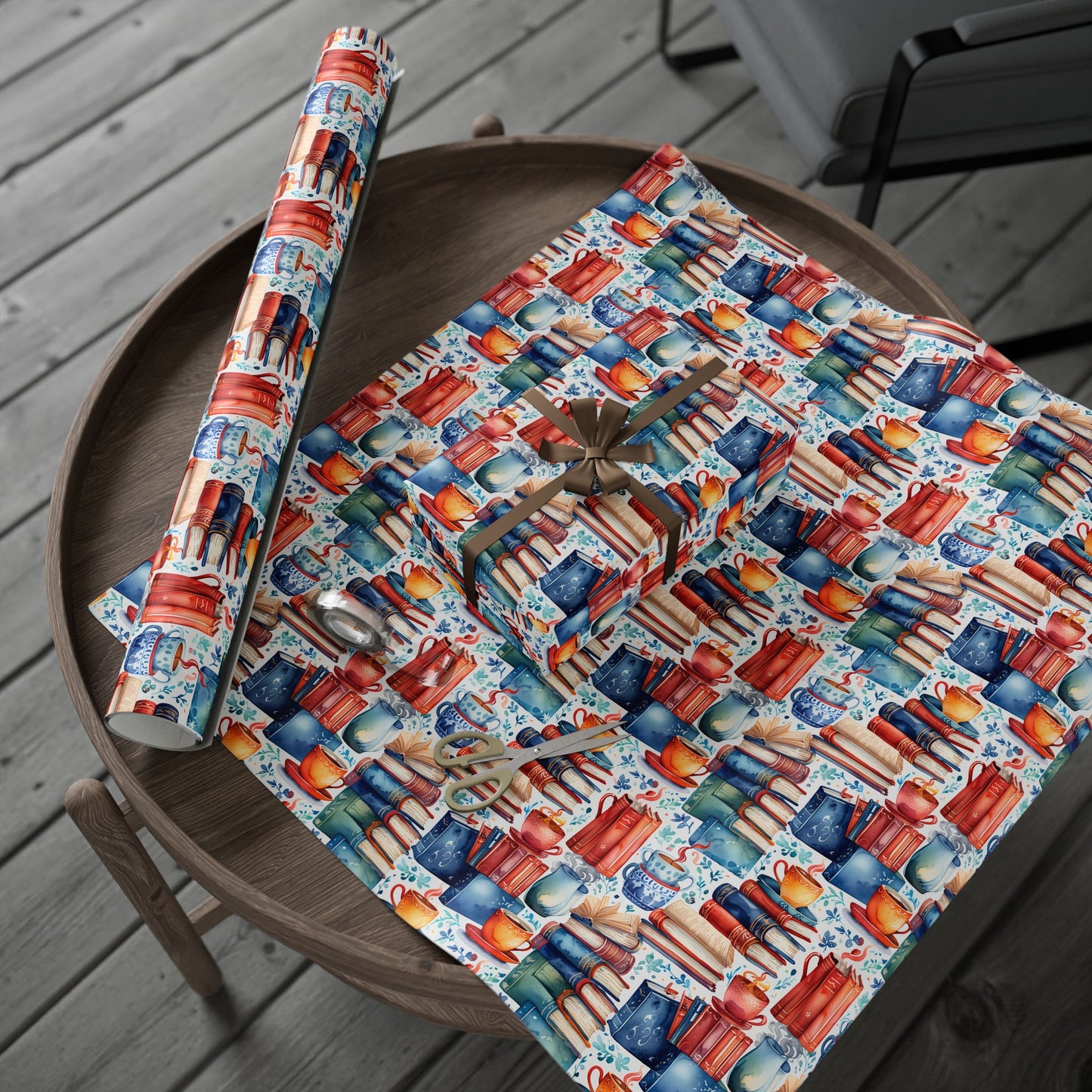 Book Lover Blue Wrapping Papers