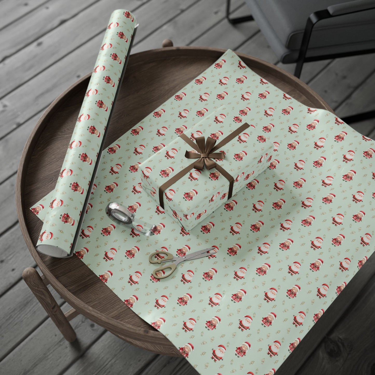 Mint to Be Merry – Santa & Mrs. Claus Wrapping Paper