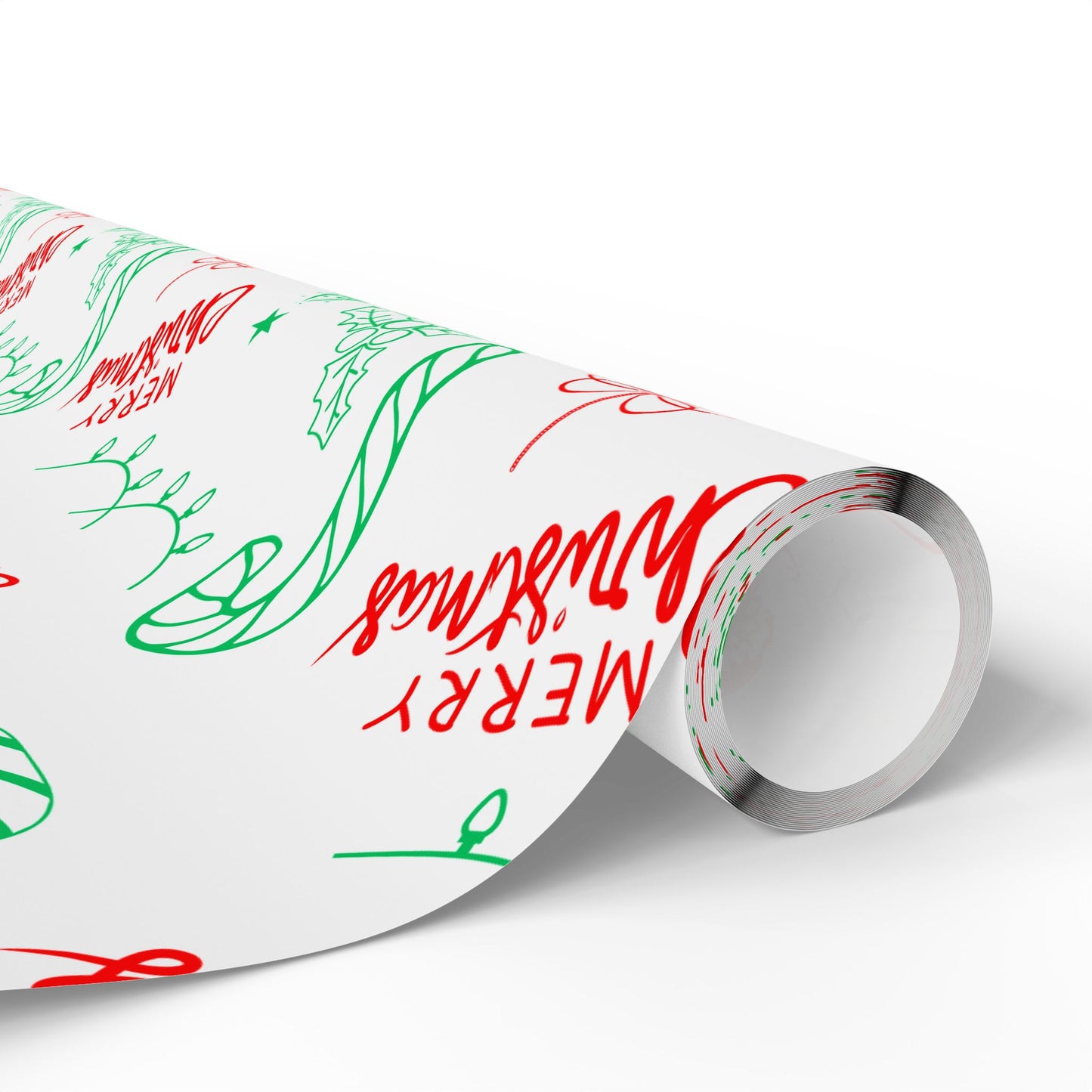 Doodle All the Way – Christmas Line Art Wrapping Paper