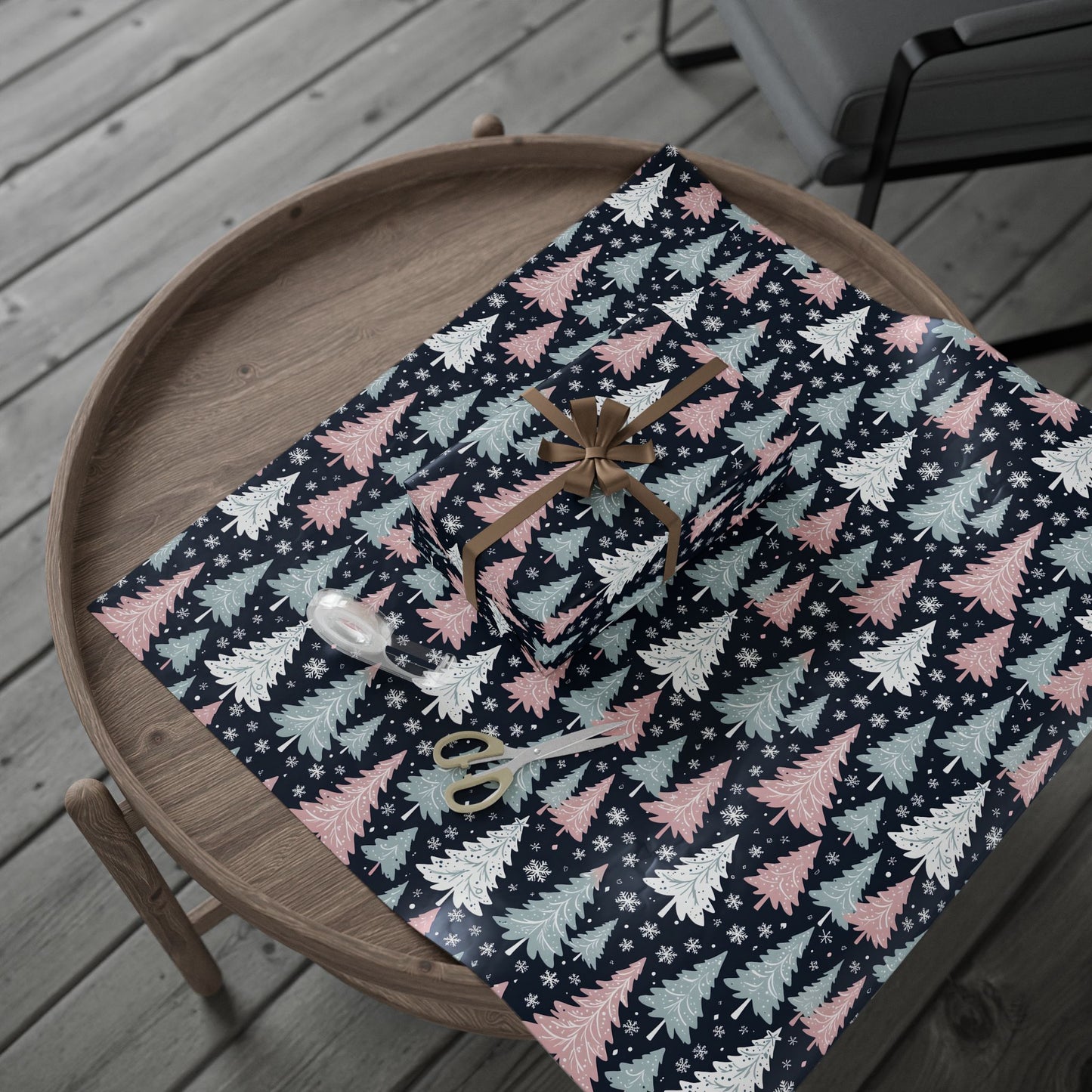 Pink, Blue & White Festive Wrapping Paper