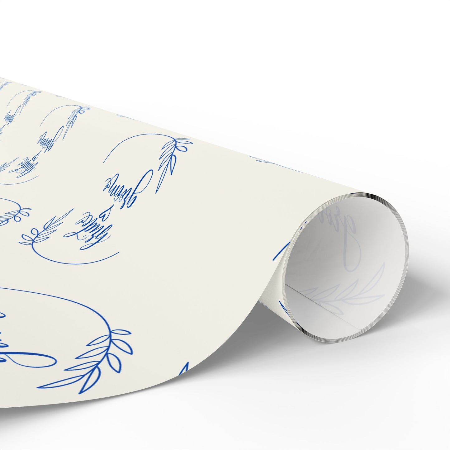 Bride & Groom Gift Wrap in Blue