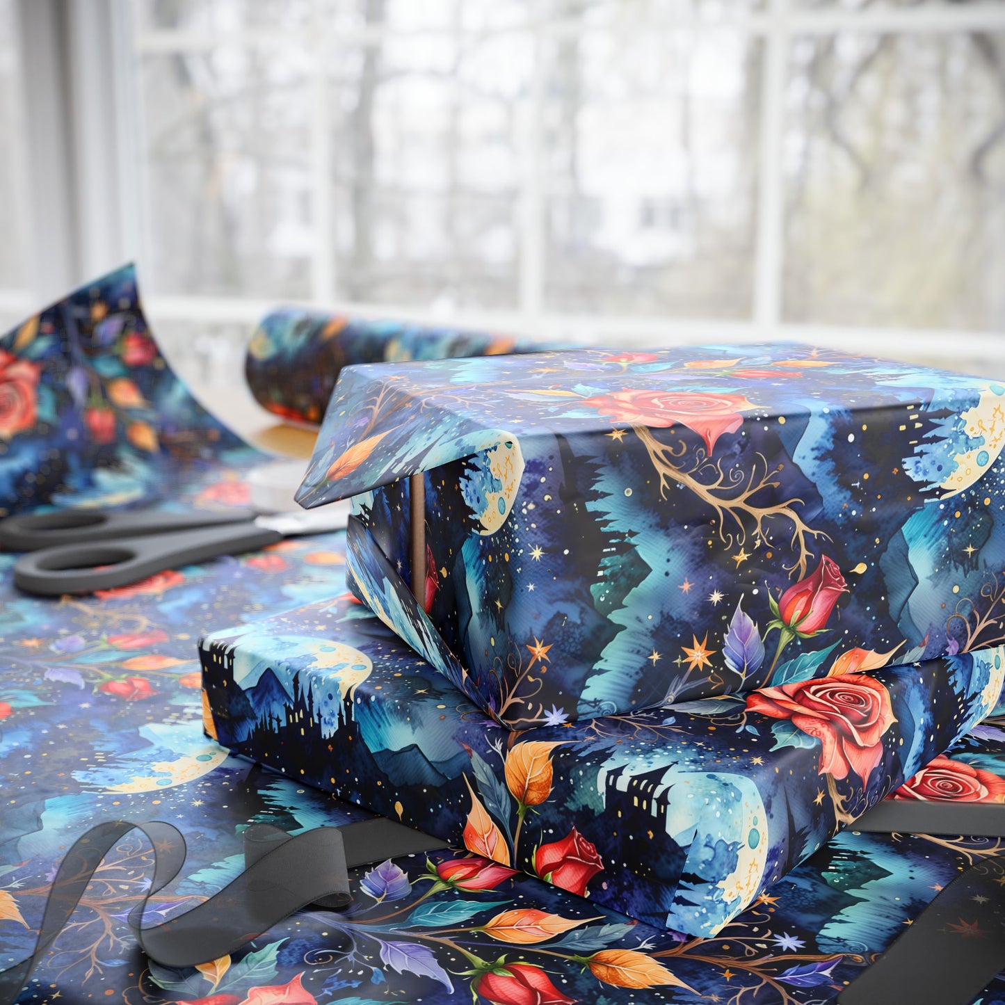 Floral Fantasy Wrapping Paper - Elegant Gift Wrap