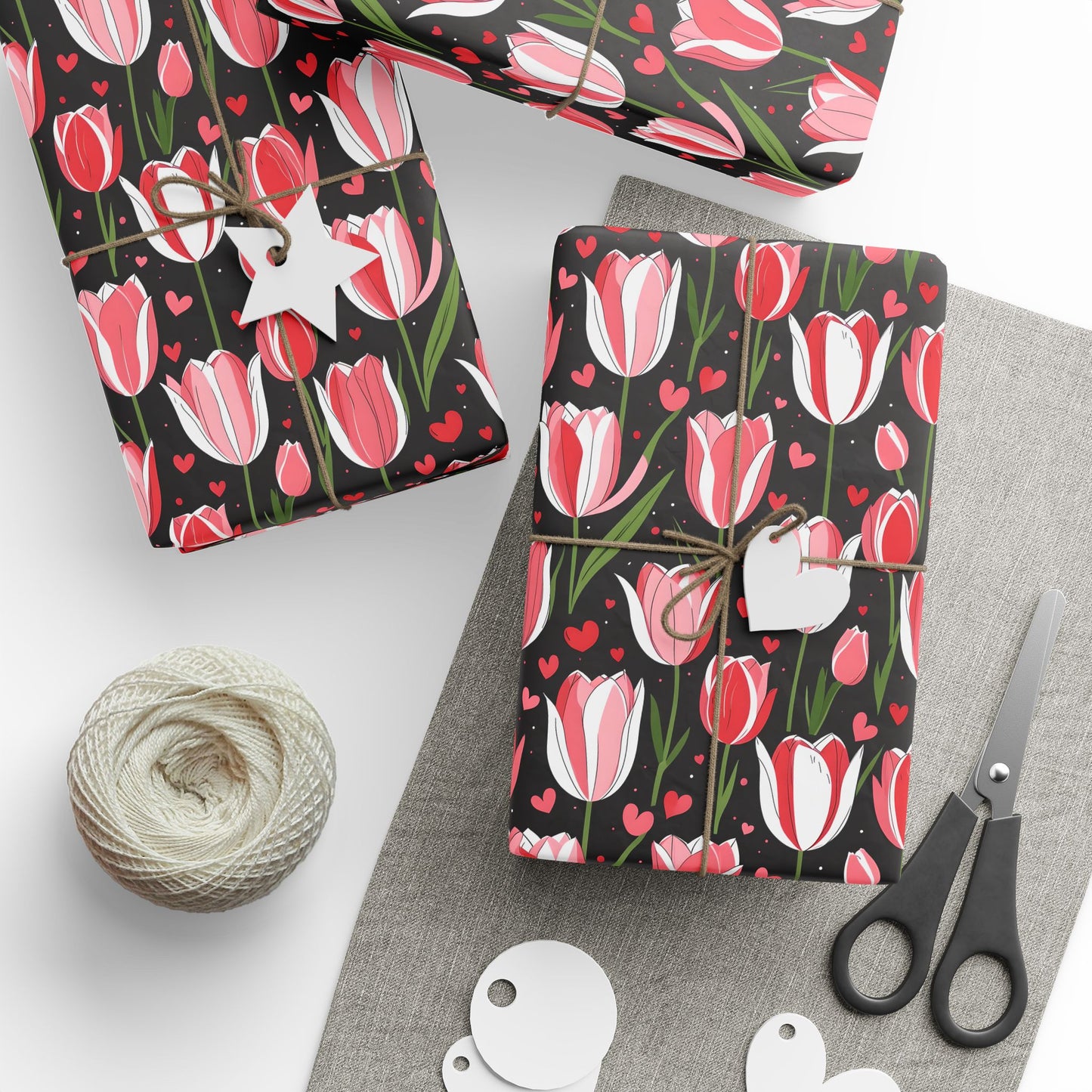 Elegant Pink Tulip Wrapping Paper