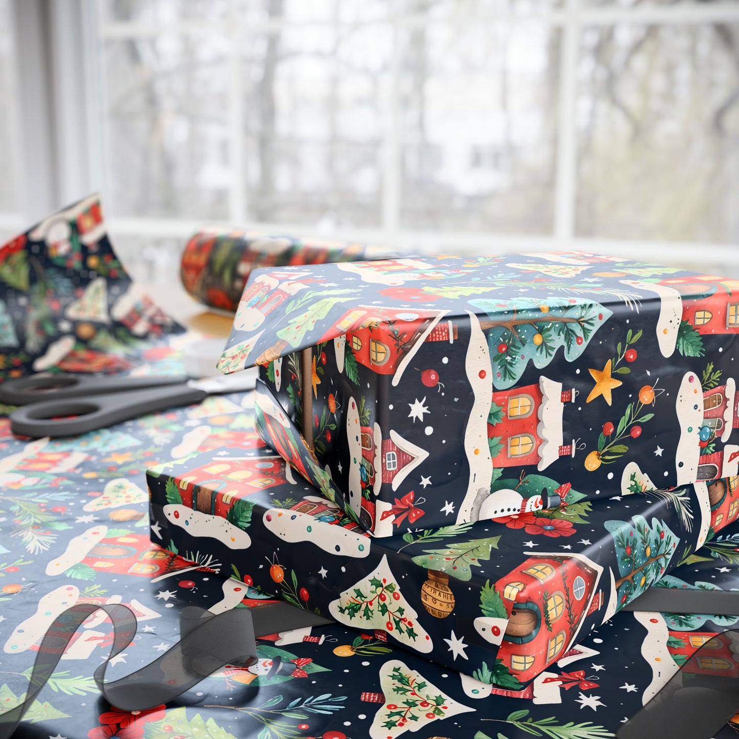 Wrapping Papers - Festive Christmas Village