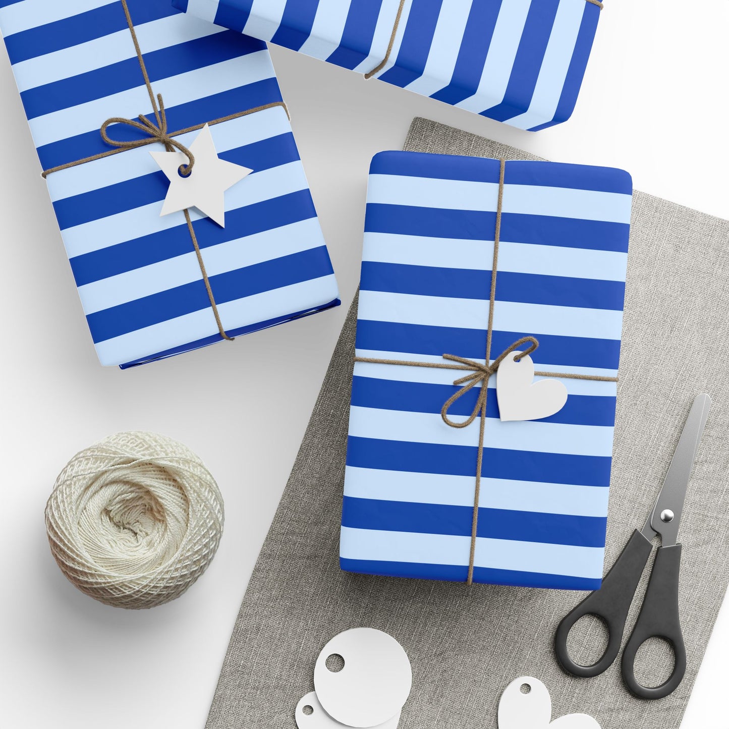Blue Elegance – Sophisticated Striped Wrap