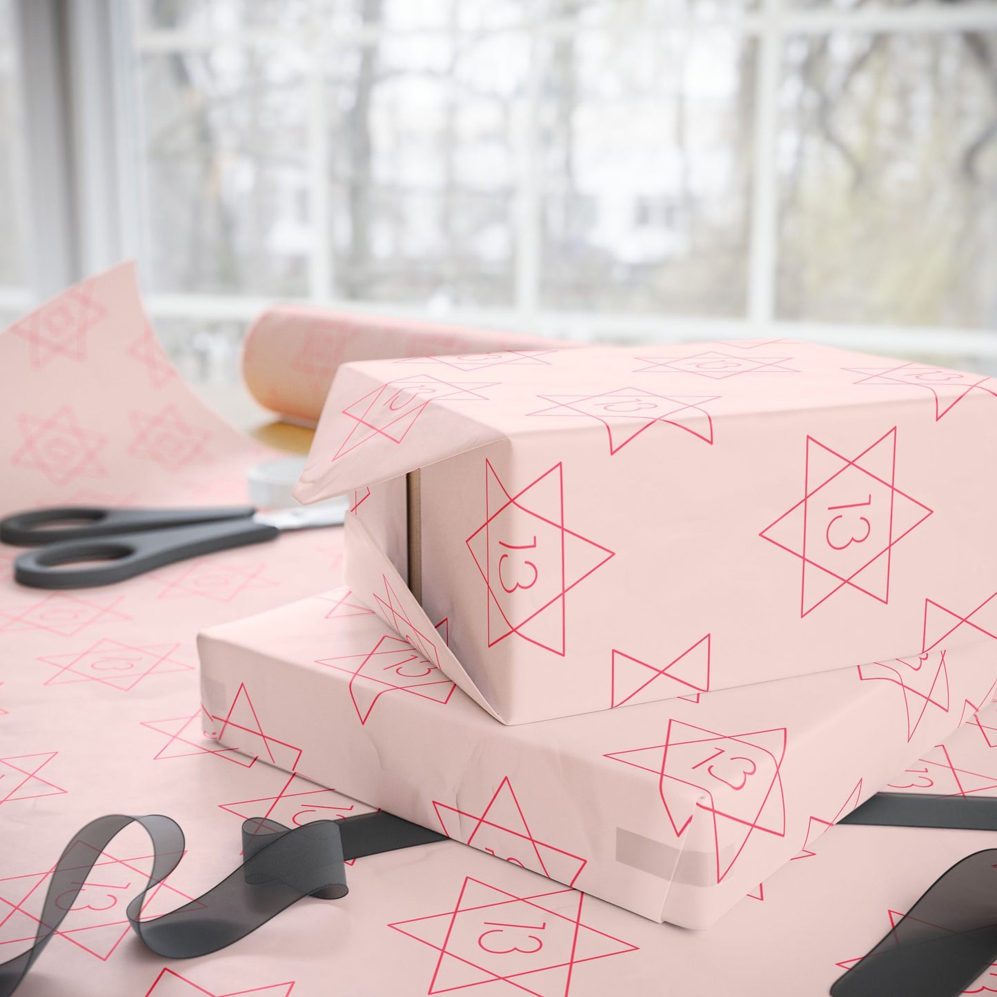 Pink Star of David Design