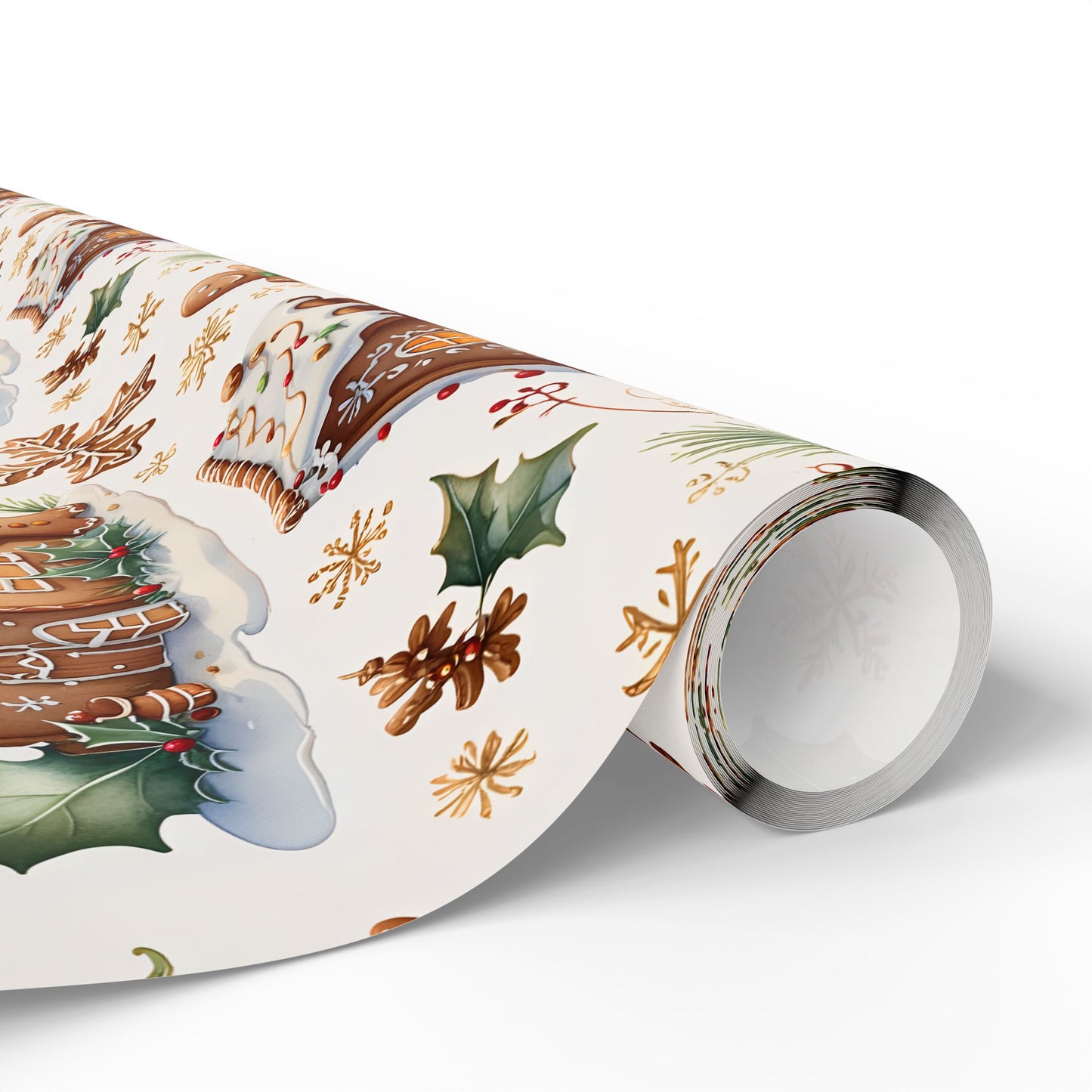 Gingerbread Glam – Sweet Homes & Holly Holiday Wrapping Paper