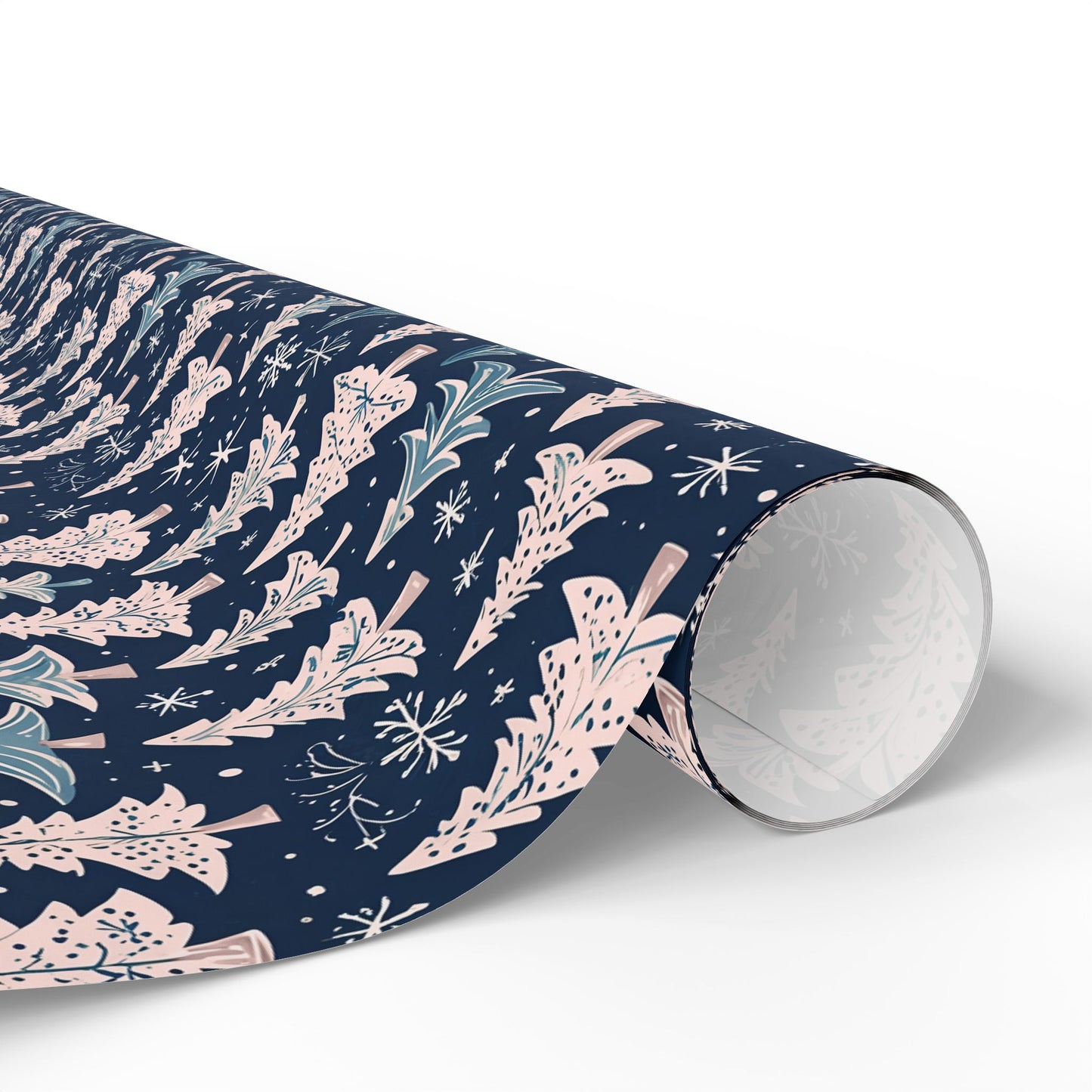 Elegant Pink & Navy Holiday Wrapping Papers