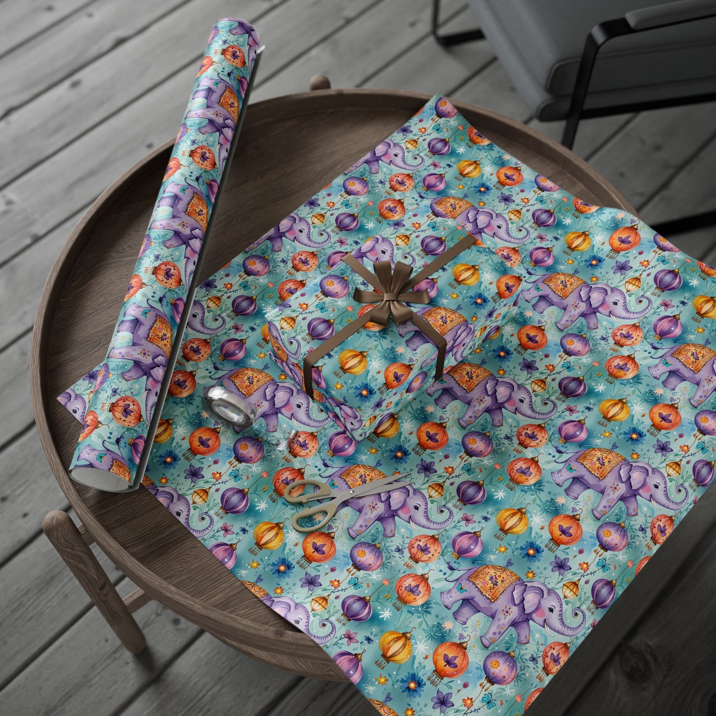 Diwali Festival Elephant Wrapping Papers