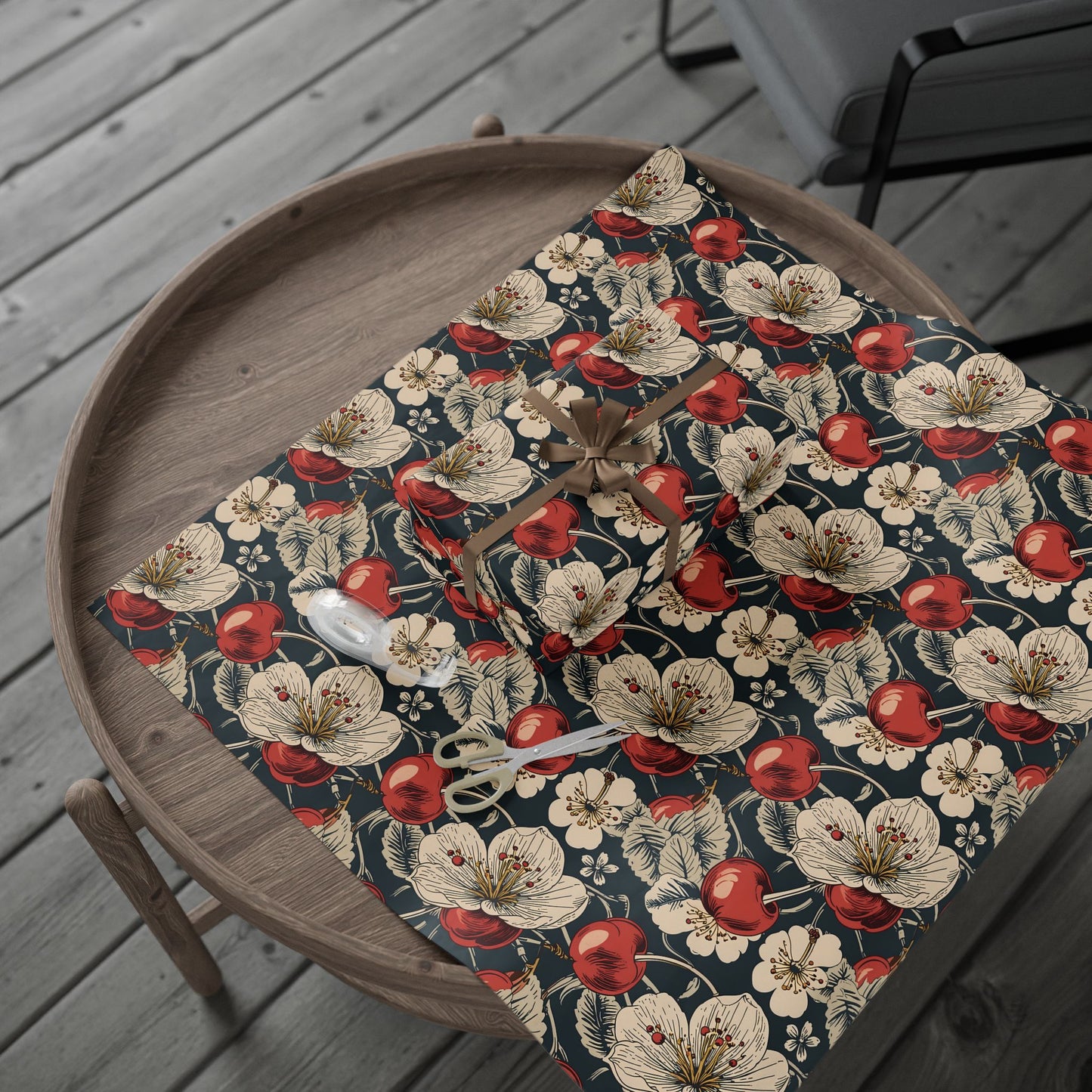 Vintage Cherry and Cherry Blossom Wrapping Papers