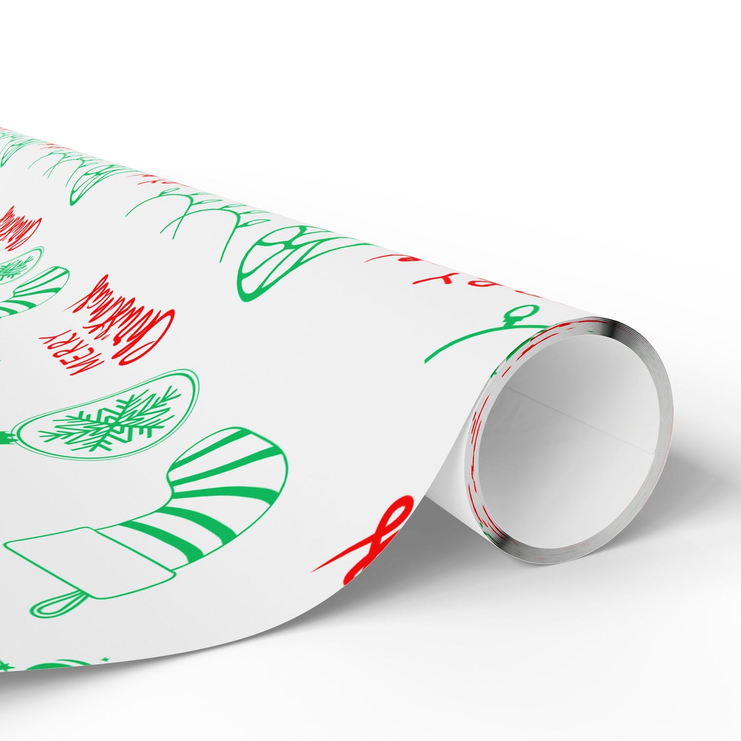 Doodle All the Way – Christmas Line Art Wrapping Paper