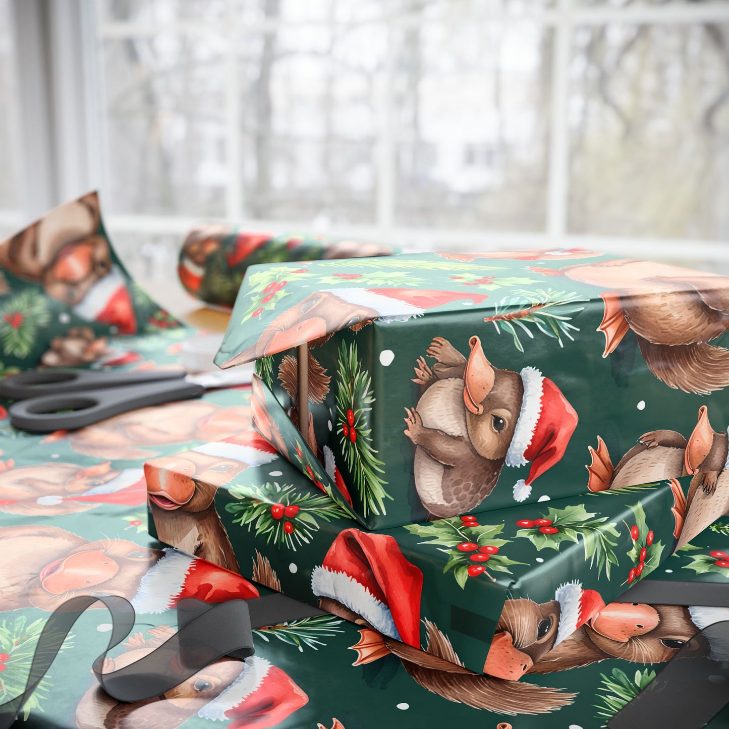 Platypus Parade – Aussie Christmas Wrapping Paper