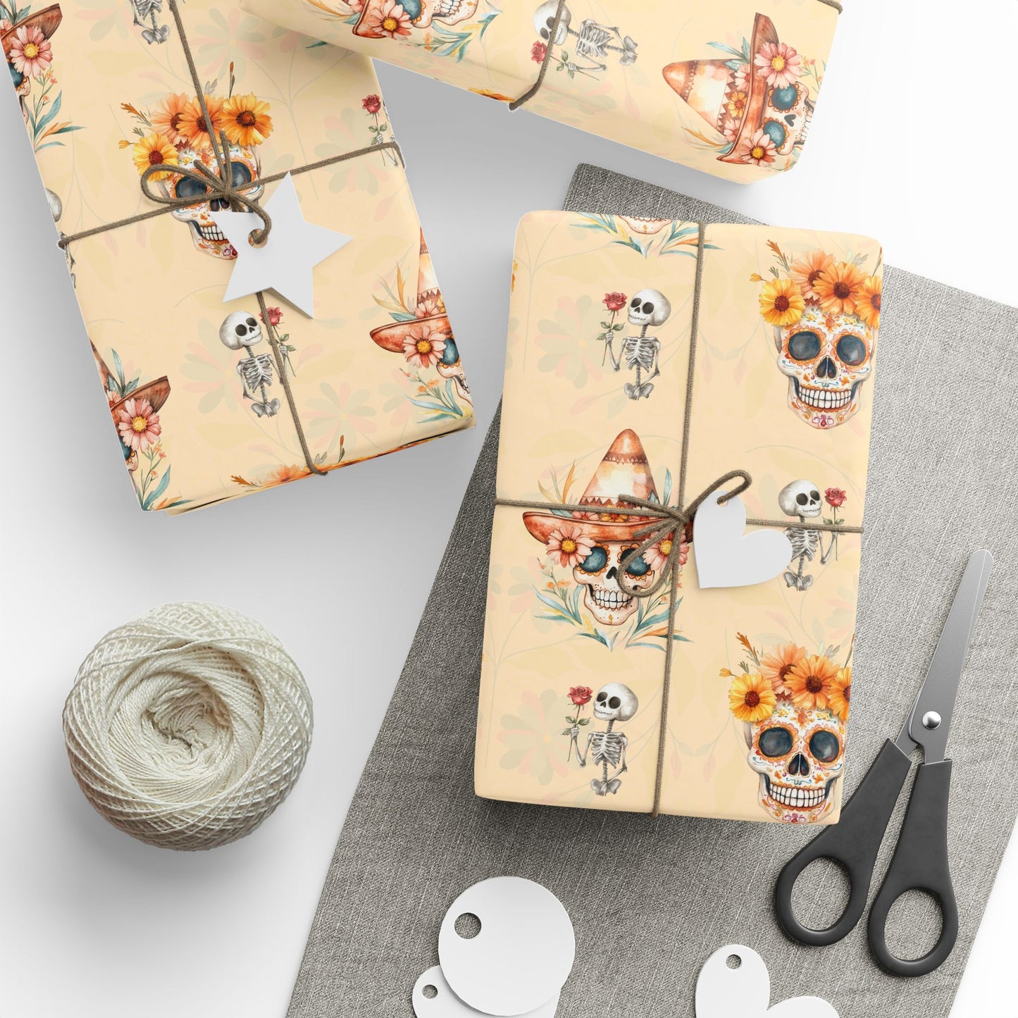 Fiesta Forever – Day of the Dead Floral Skull Wrapping Paper