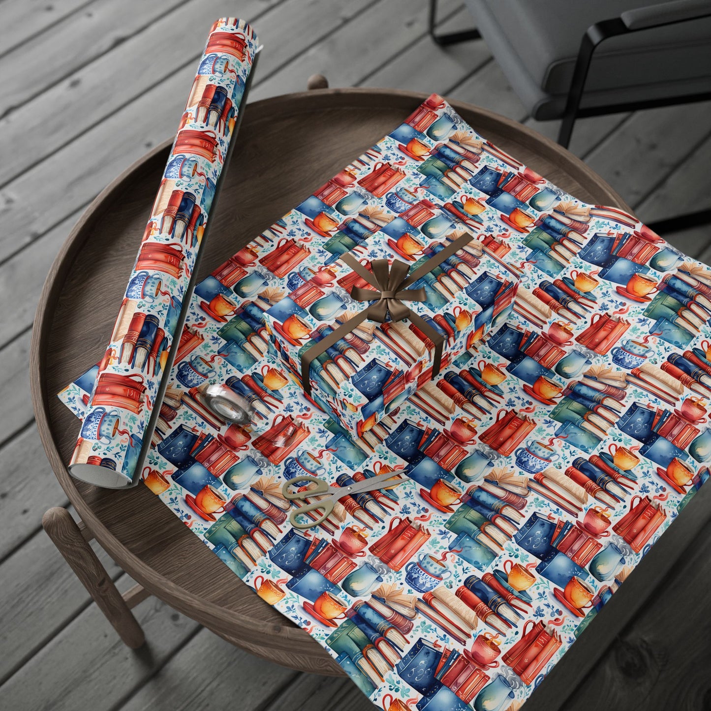 Book Lover Blue Wrapping Papers