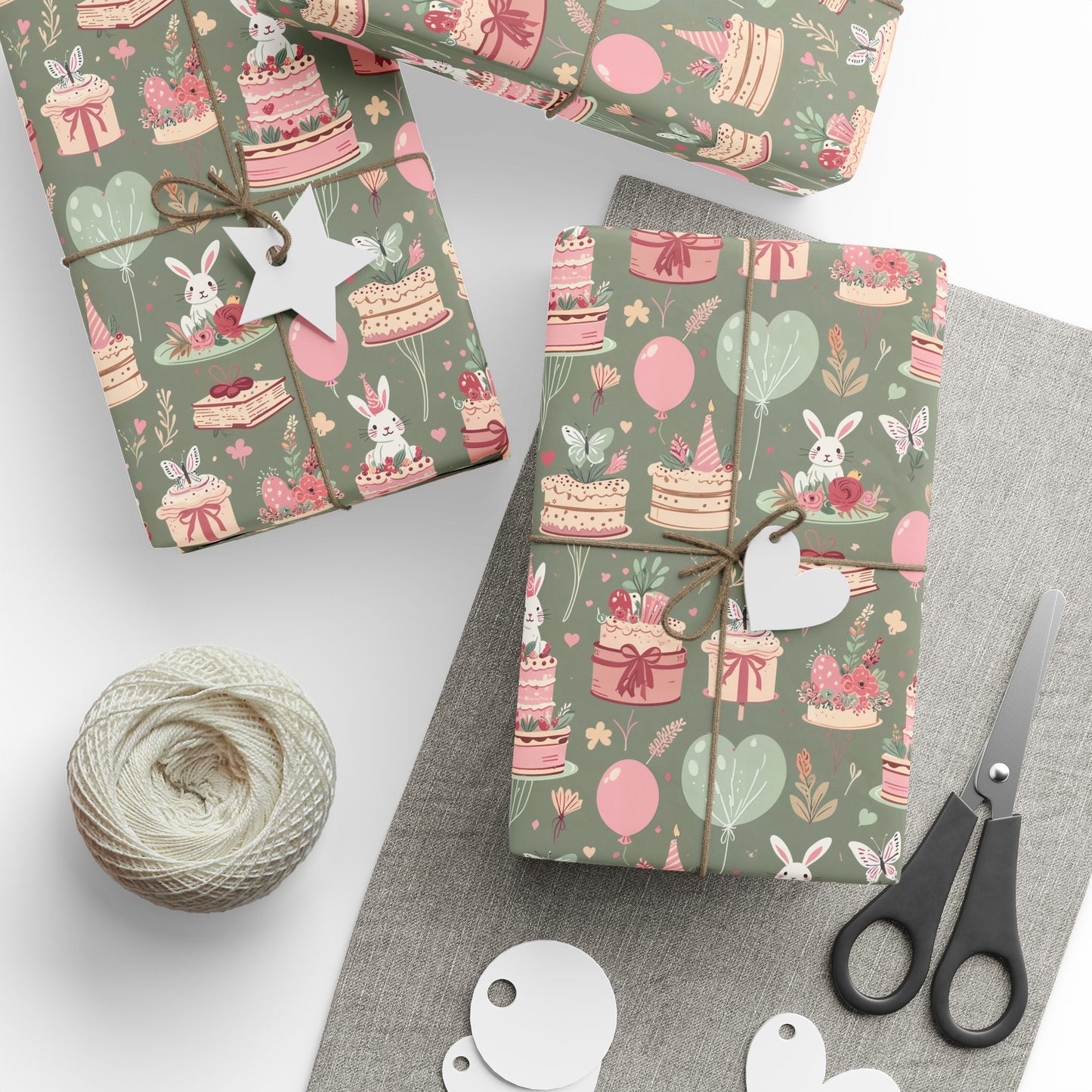 Charming Birthday Bunny Gift Wrap