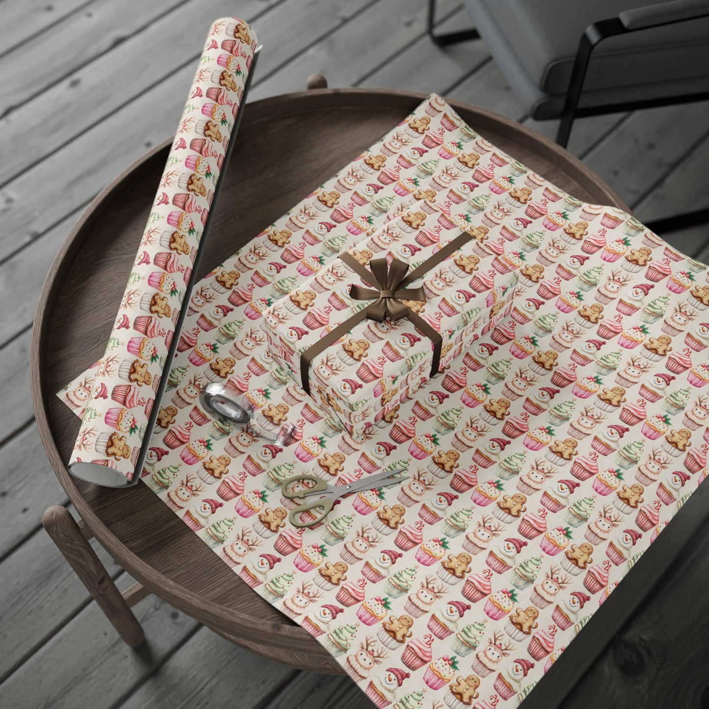 Frosted & Festive – Christmas Cupcake Cuties Wrapping Paper