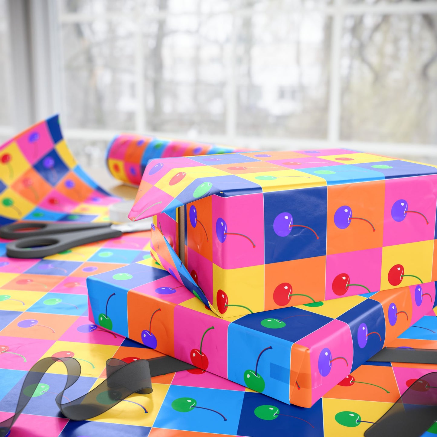 Colorful Cherry Wrapping Paper