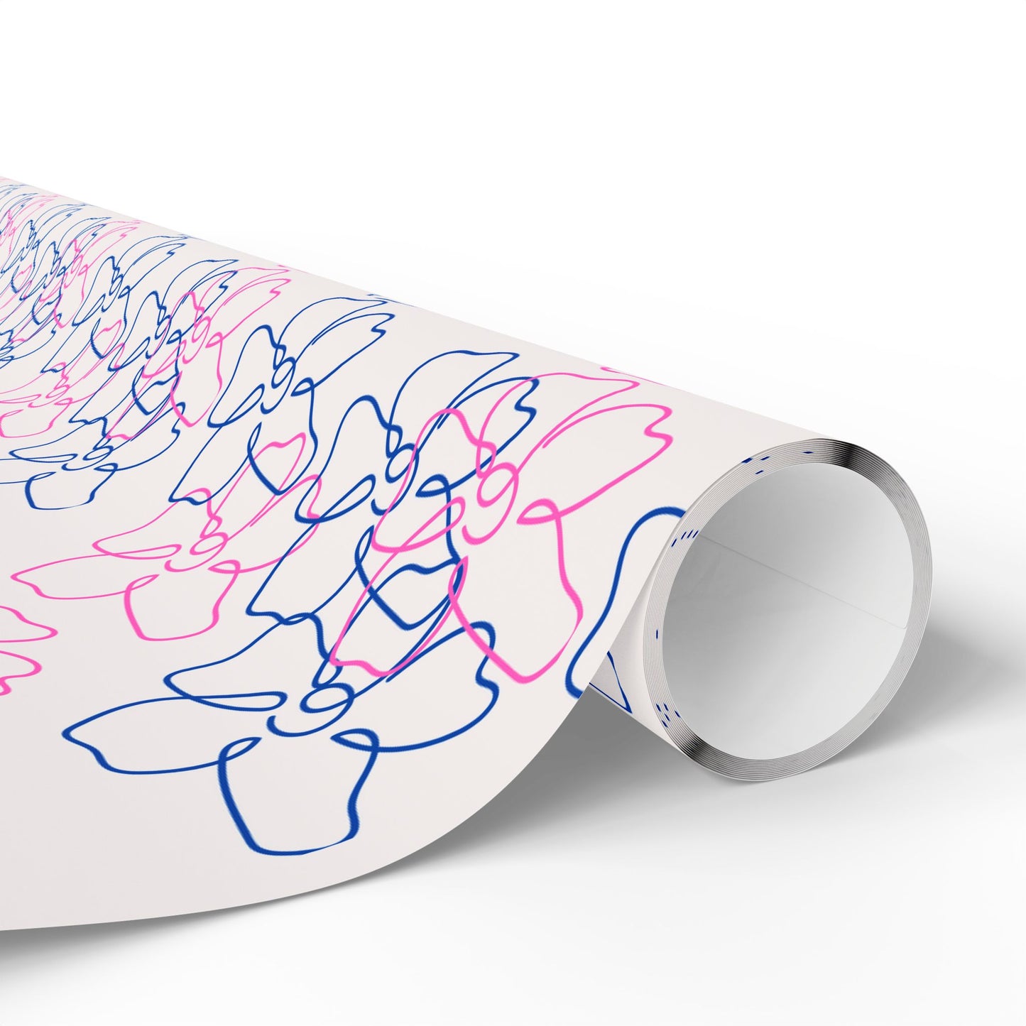 Floral Line Drawing Wrapping Paper Roll