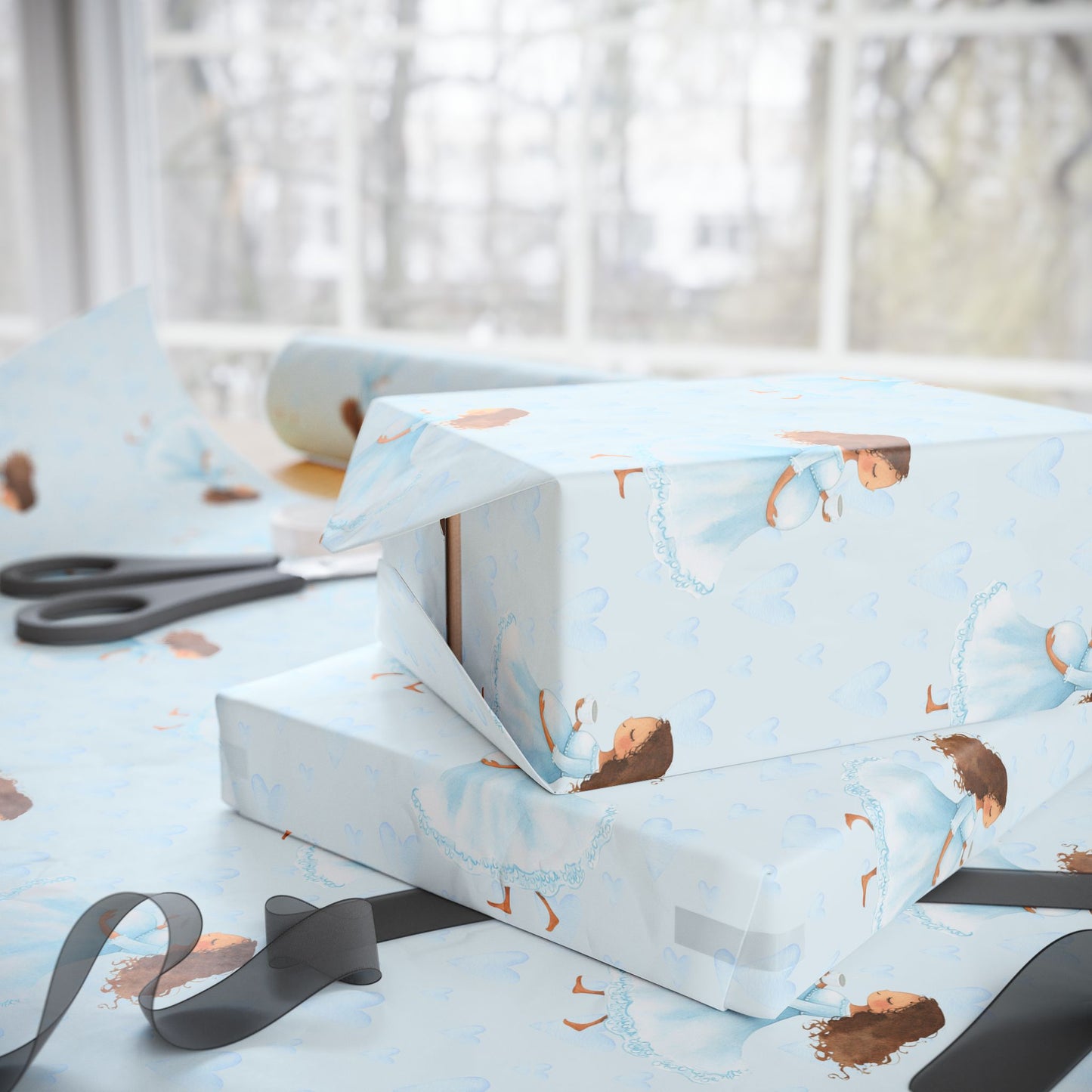 Blue Heart Maternity Gift Wrap