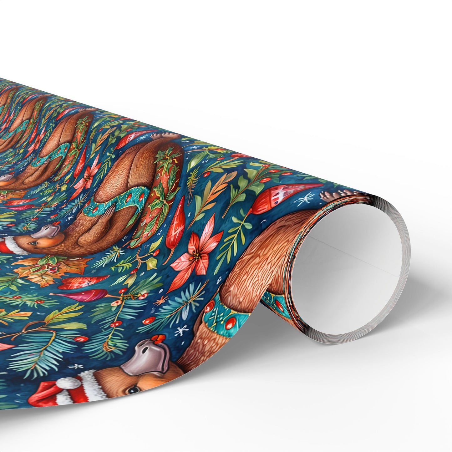 Merry & Quirky – Festive Platypus Wrapping Paper