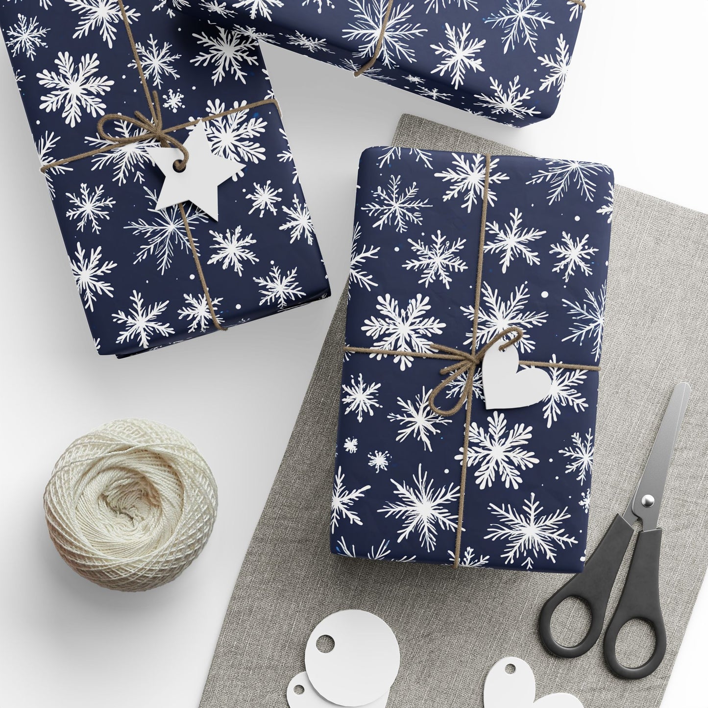 Let It Glow – Midnight Snowflake Wrapping Paper