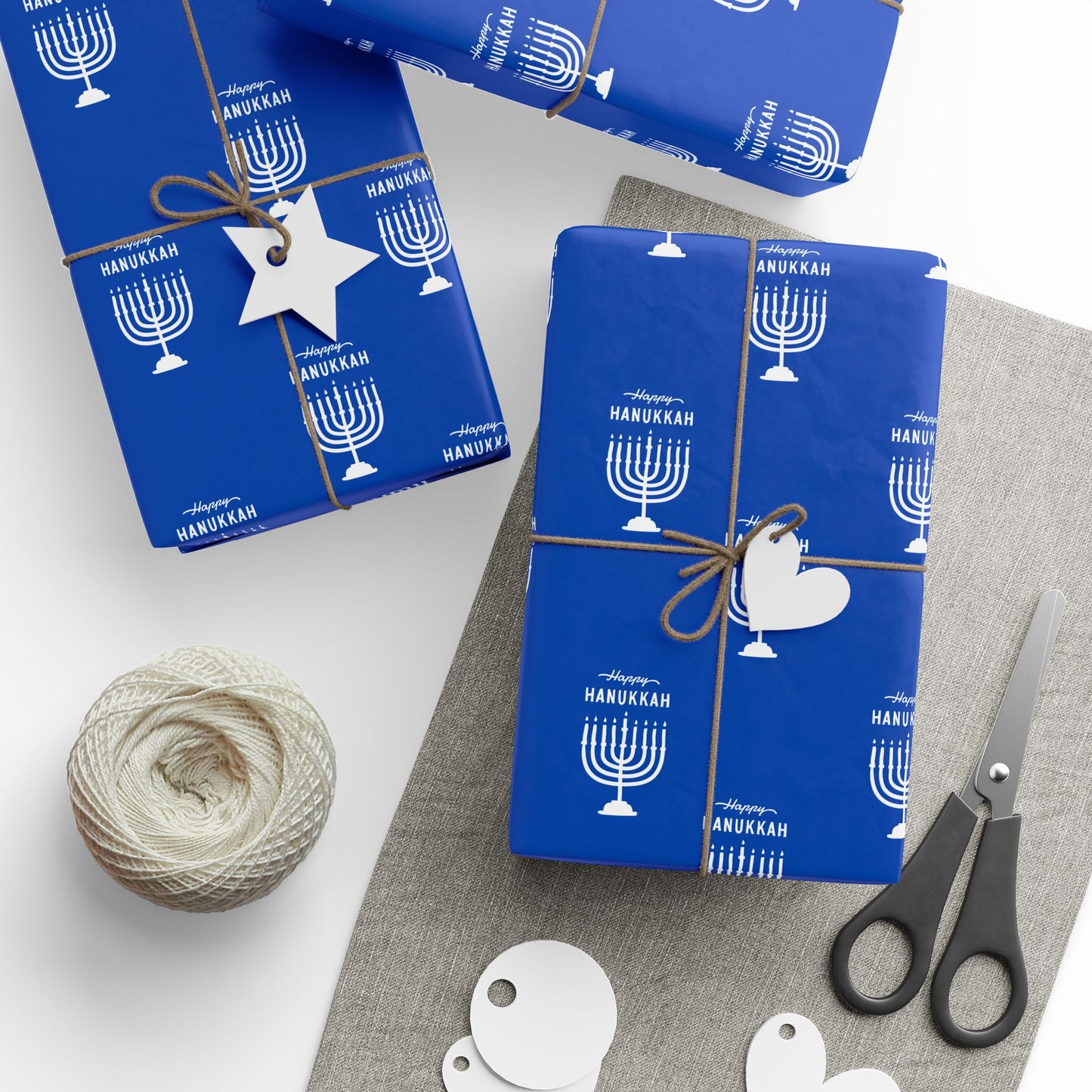 Elegant Hanukkah Wrapping Paper Set