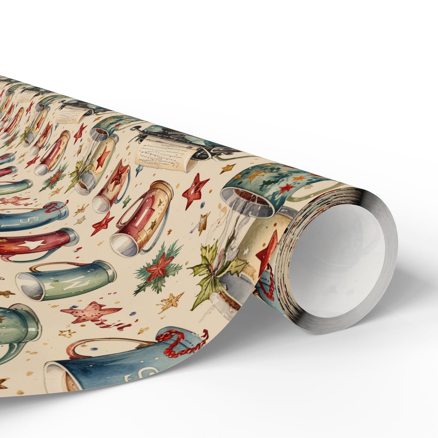 Warm Words & Cocoa – Vintage Writer Wrapping Paper