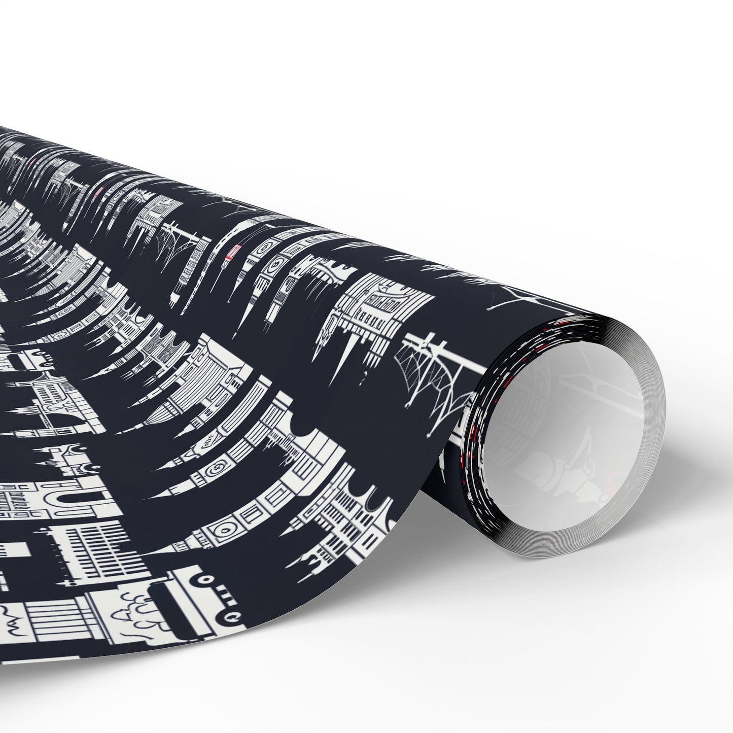 Cityscape Wrapping Paper – Elegant Gift Wrap for Holidays